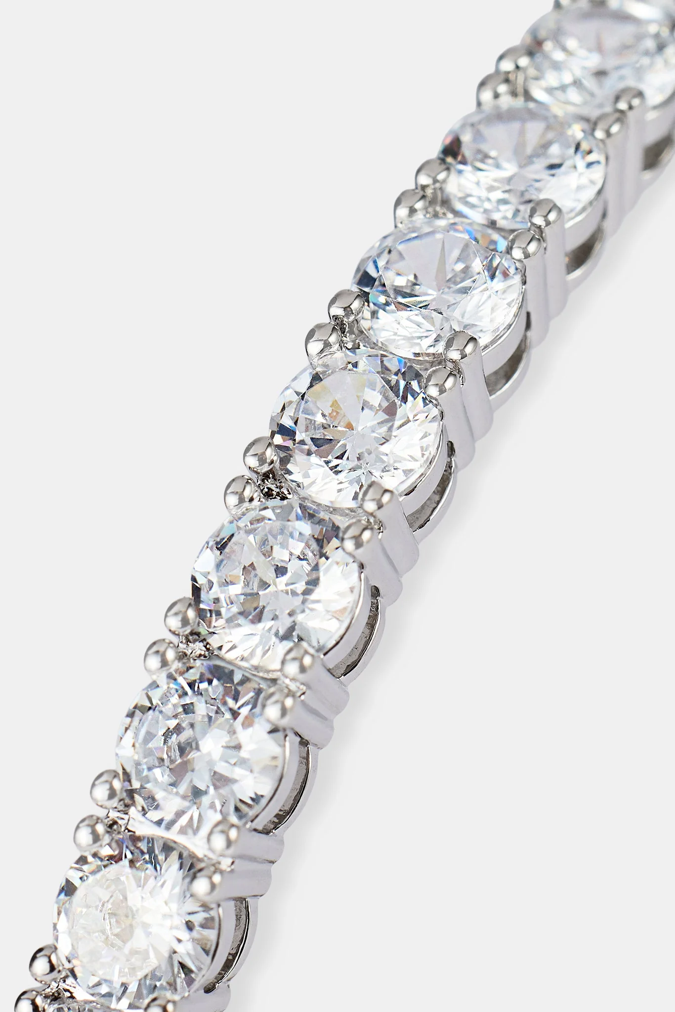 Iced Tennis Bangle - 5mm - White - Image 3