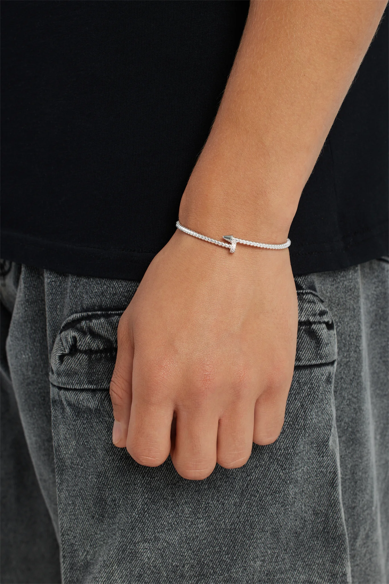 Iced Twisted Micro Pave Bangle - Image 2