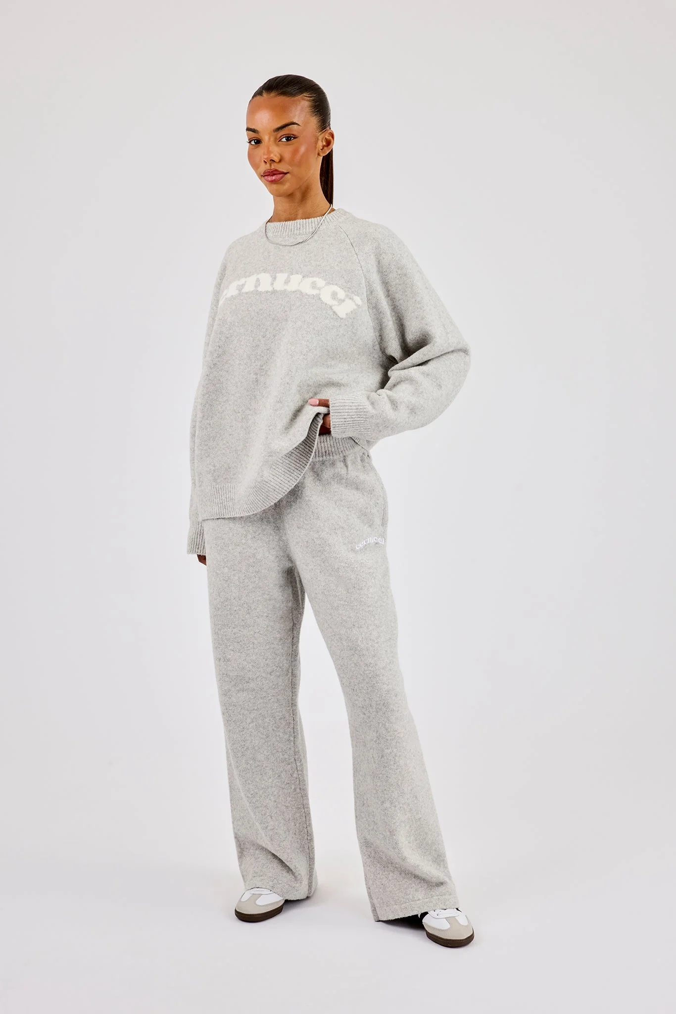 Knit Logo Jogger - Grey - Image 2