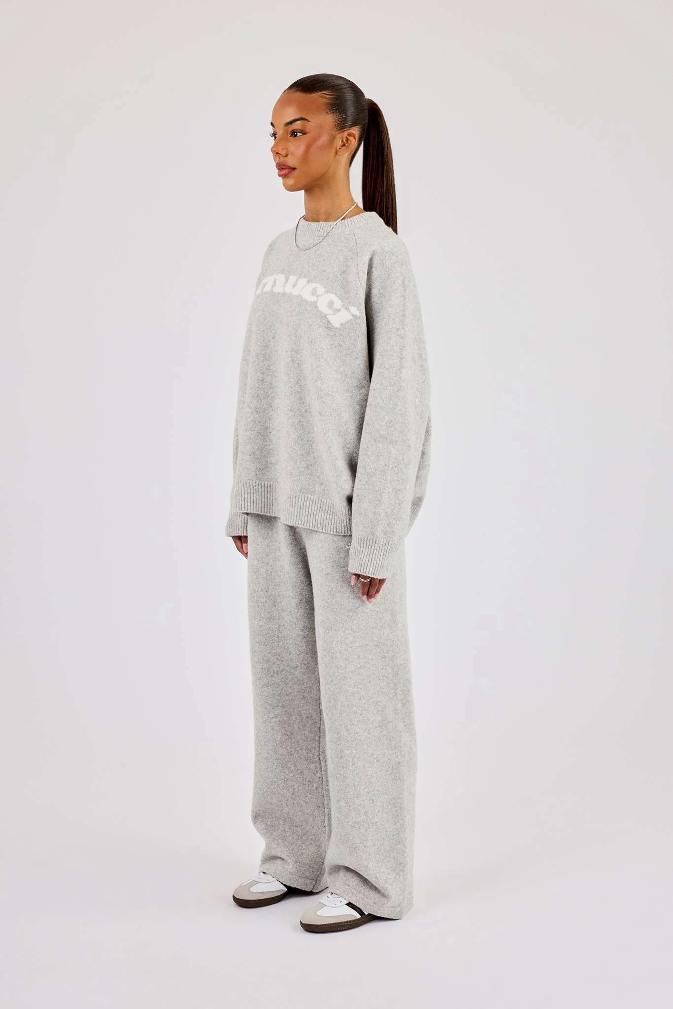 Knit Logo Jogger - Grey - Image 4