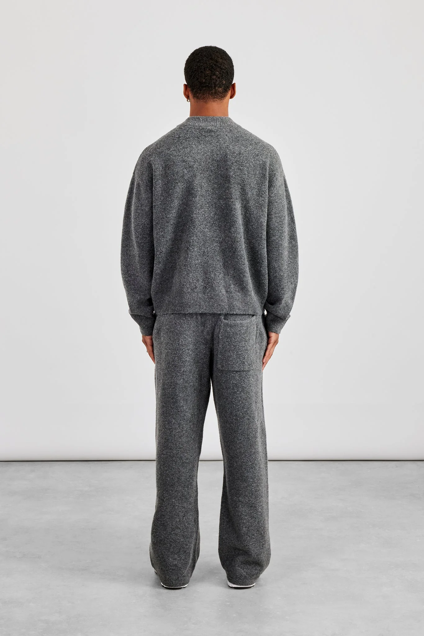 Knitted Bomber Jacket & Relaxed Jogger - Grey - Image 3