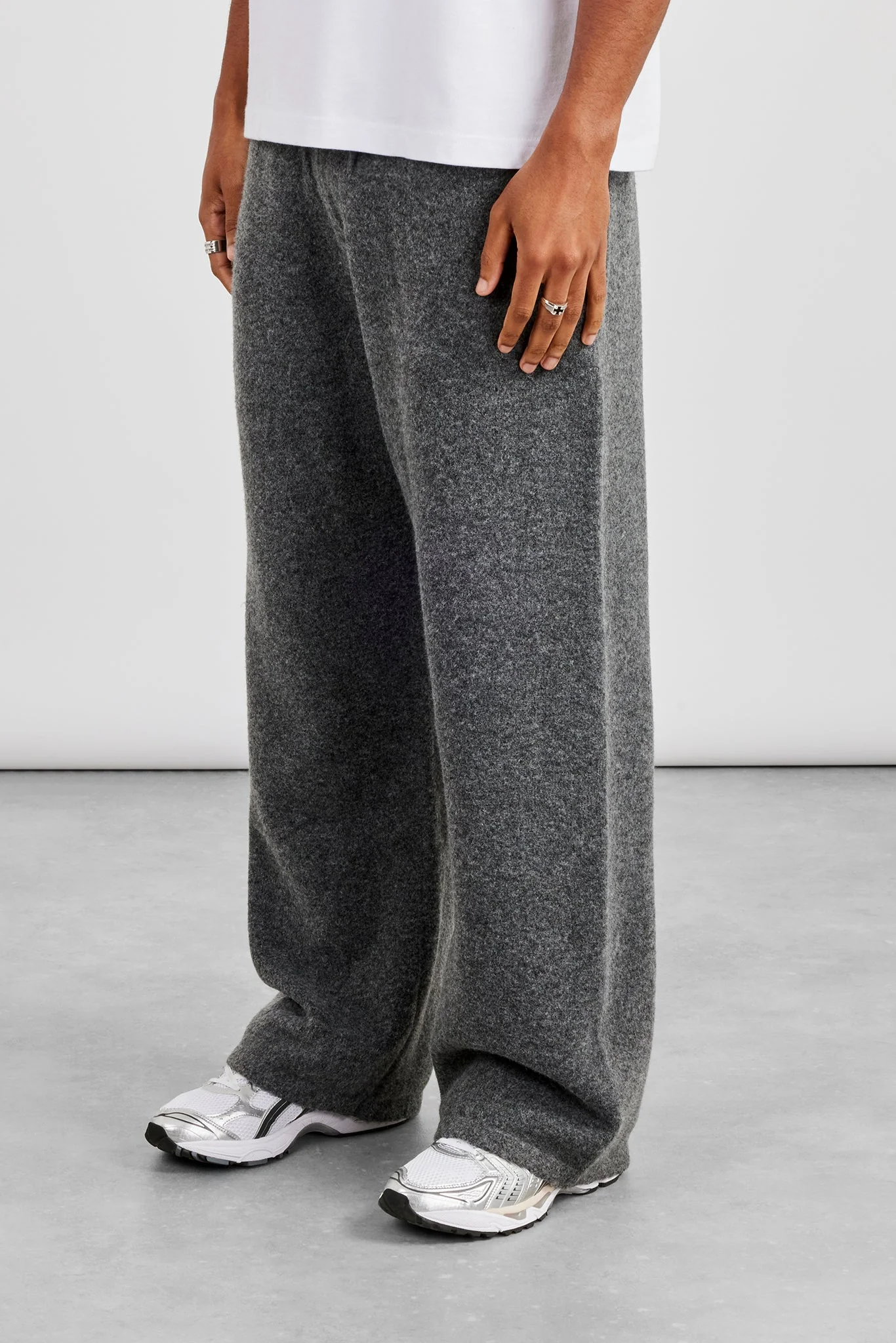 Knitted Relaxed Jogger - Grey