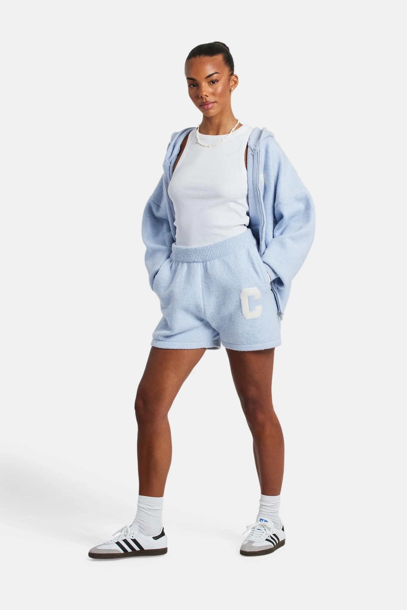 Knitted Short - Light Blue - Image 3