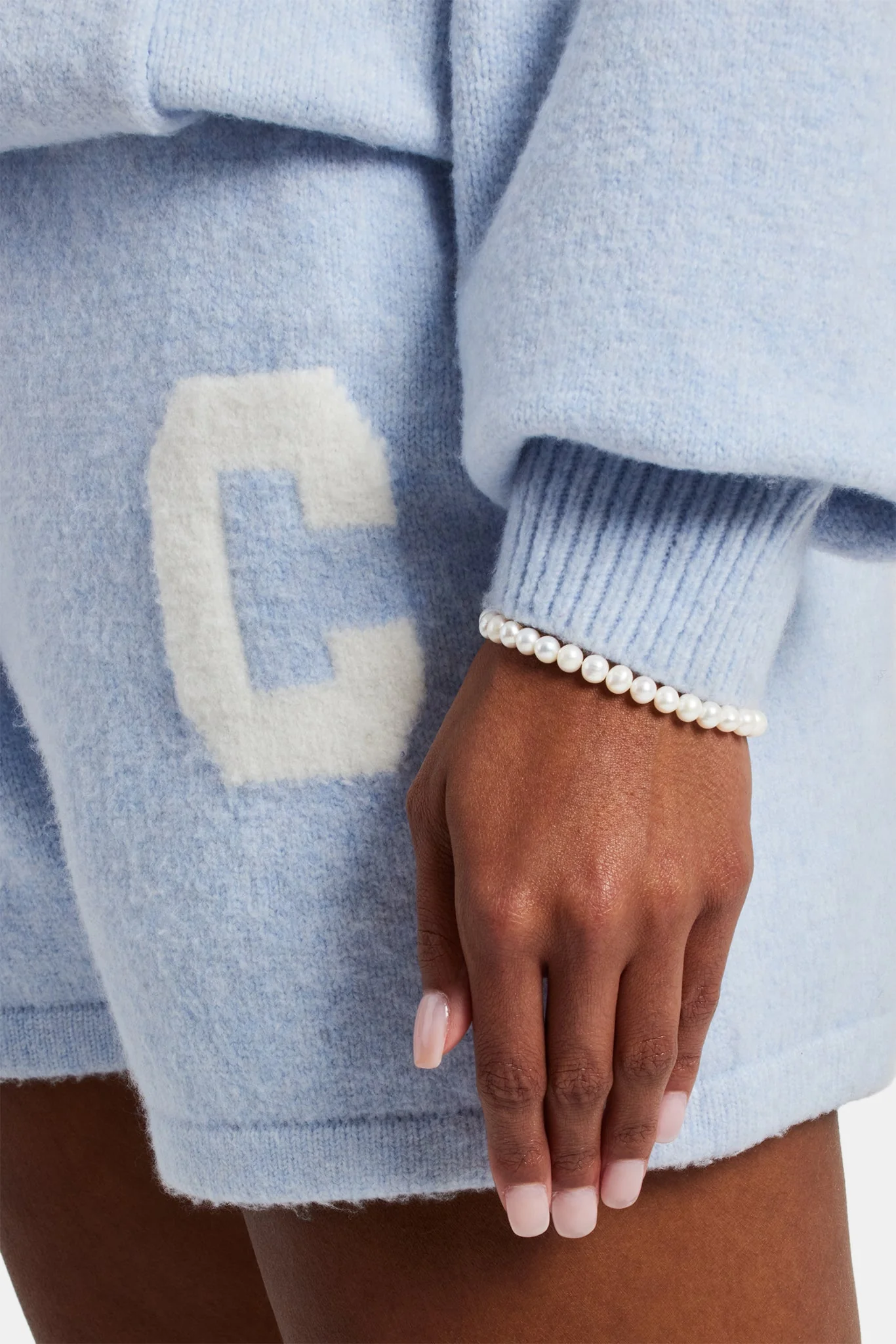 Knitted Short - Light Blue - Image 5
