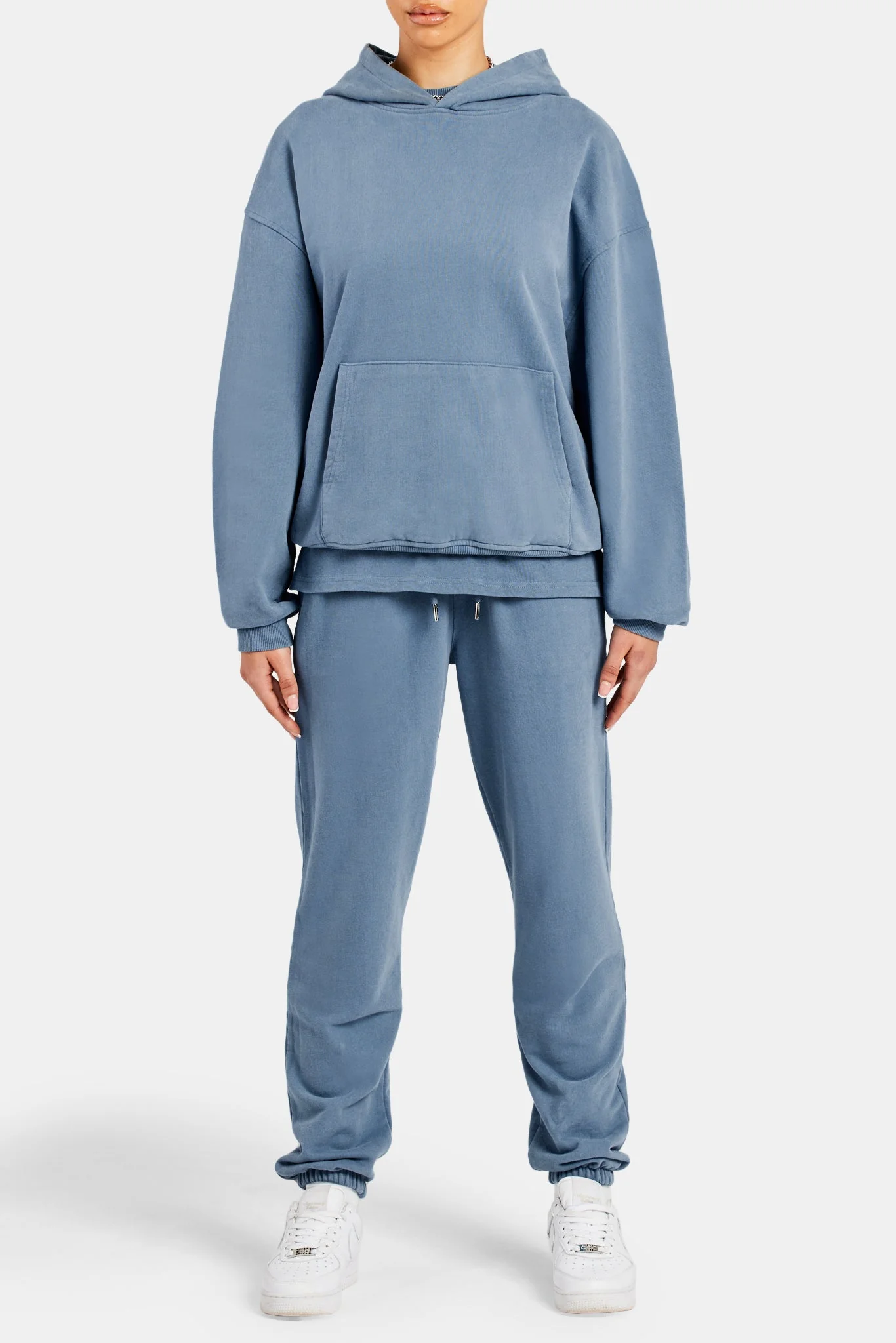 Ladies Oversized Hoodie - Steel Blue - Image 2