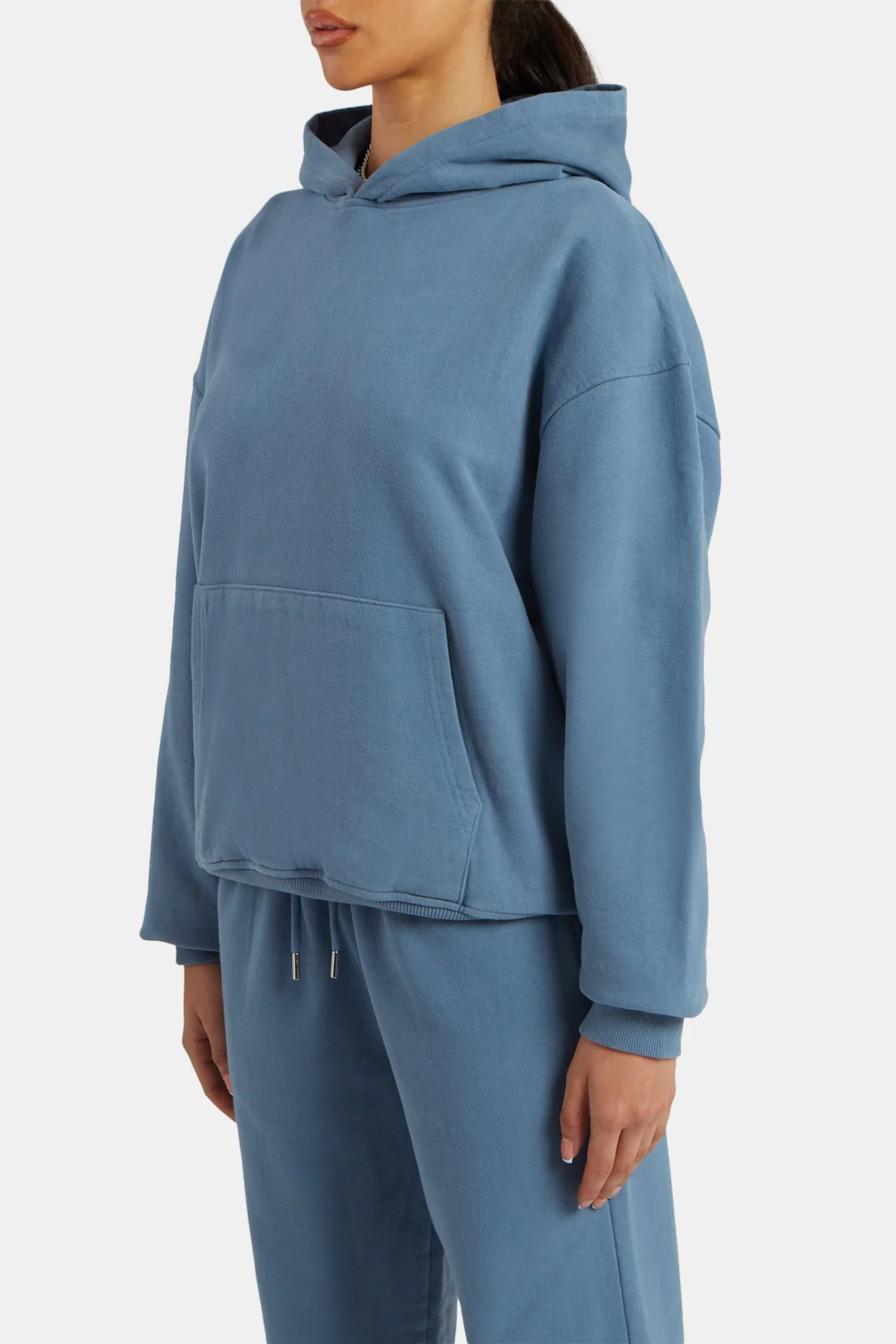 Ladies Oversized Hoodie - Steel Blue - Image 4