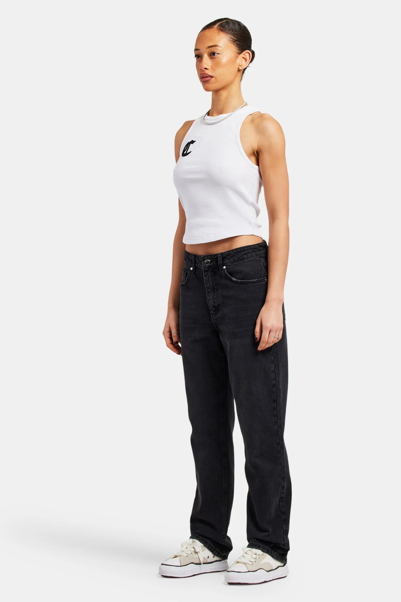 Ladies Straight Leg Jeans  - Black - Image 2