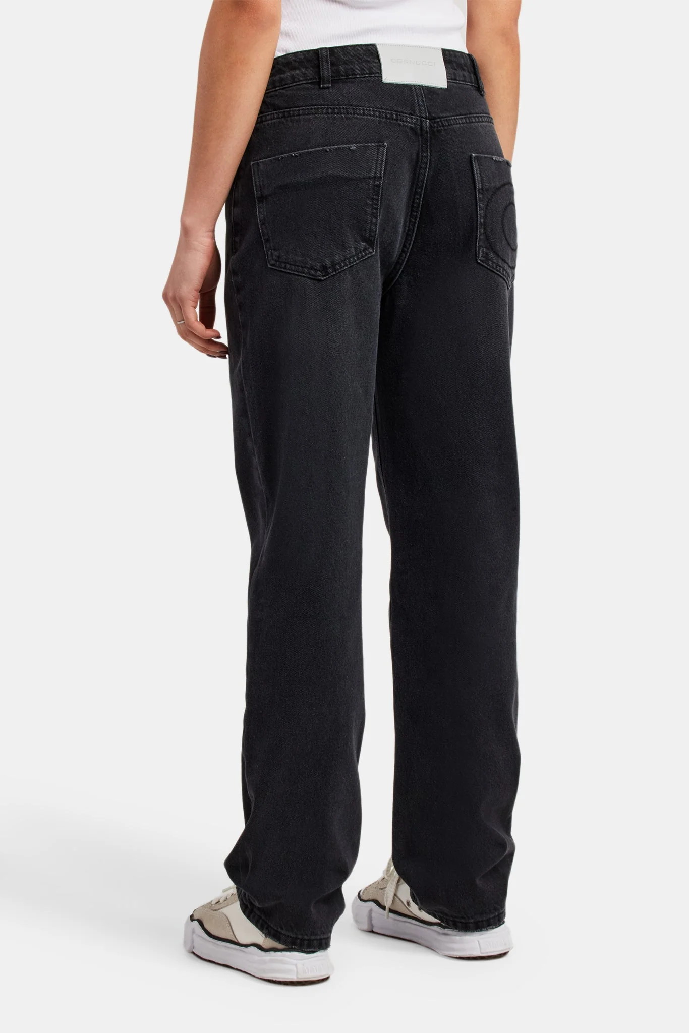Ladies Straight Leg Jeans  - Black - Image 3