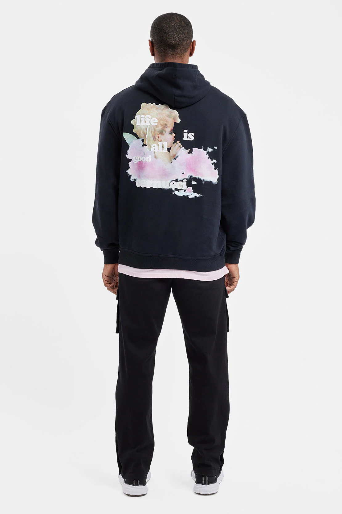 Life is Good Cherub Hoodie - Black - Image 2