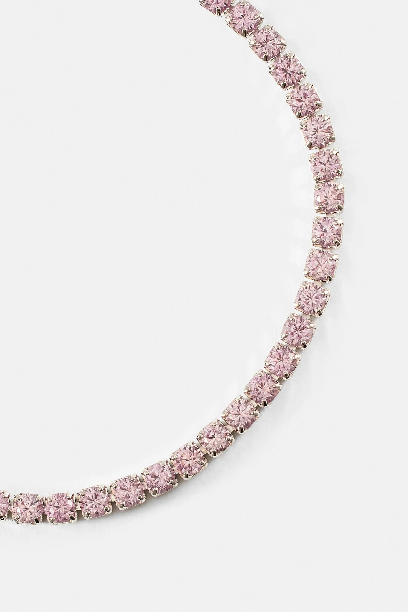 Light Pink Micro Tennis Bracelet - 2.5mm - Image 4