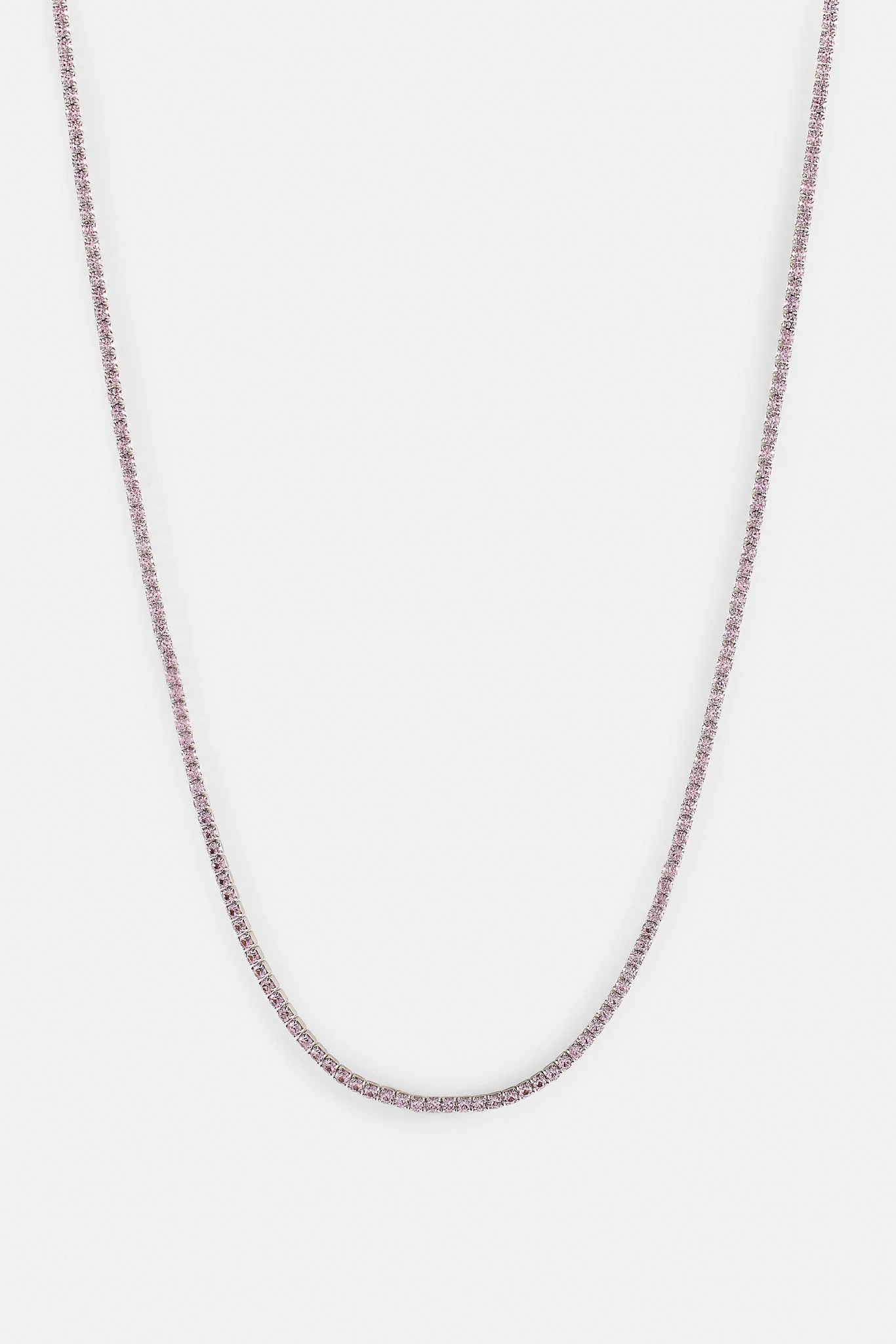 Light Pink Micro Tennis Chain - 2.5mm - Image 4