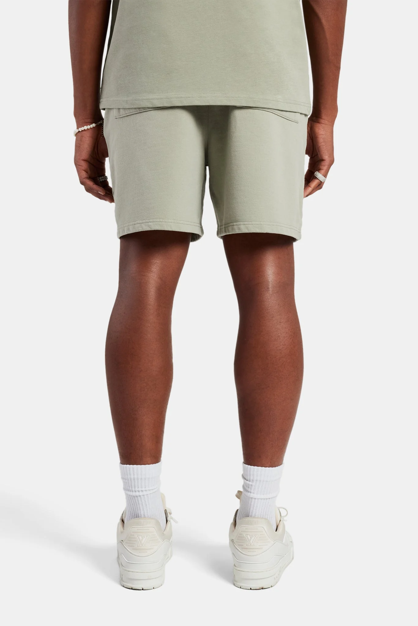 Logo Embroidered Jersey Short - Sage - Image 3
