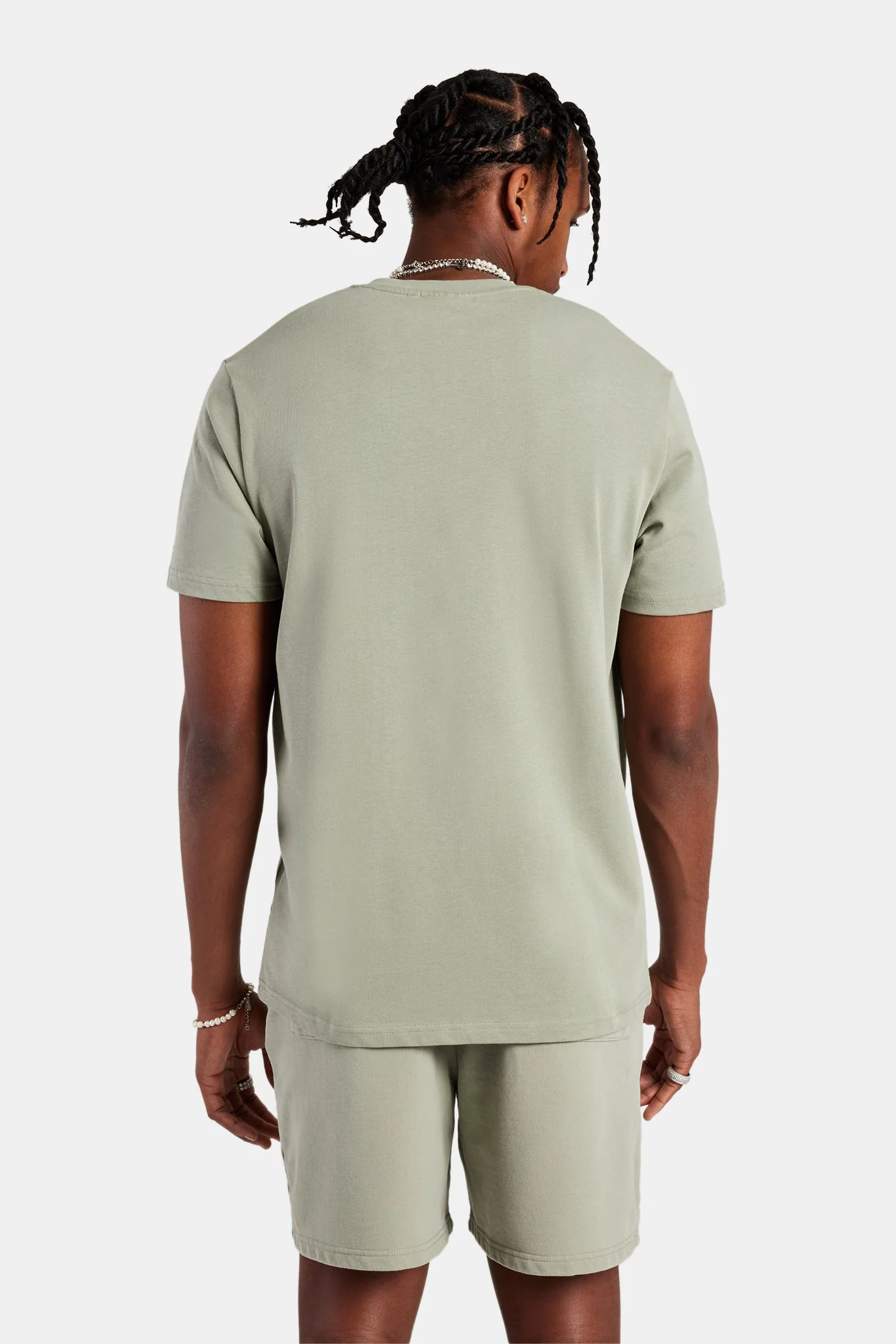 Logo Embroidered T-Shirt - Sage - Image 4