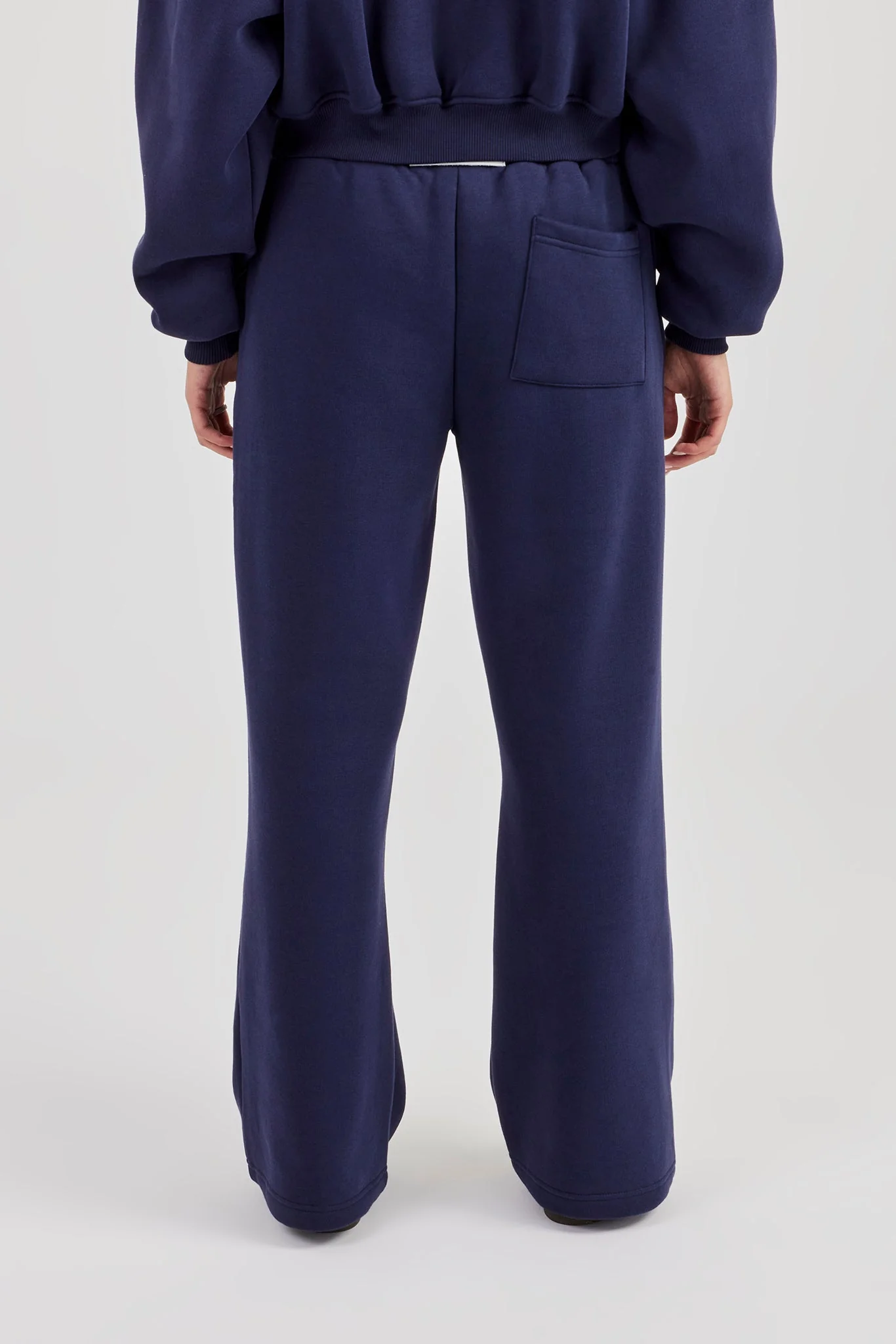 Logo Tab Wide Leg Jogger - Navy Blue - Image 4