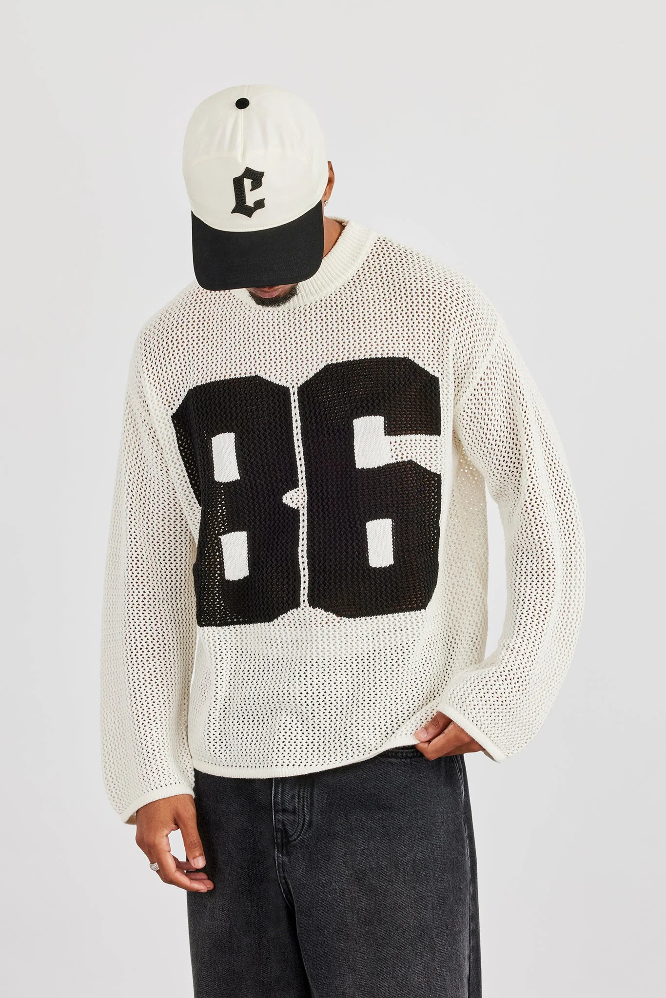 Long Sleeve 86 Knit Top - Off White - Image 3