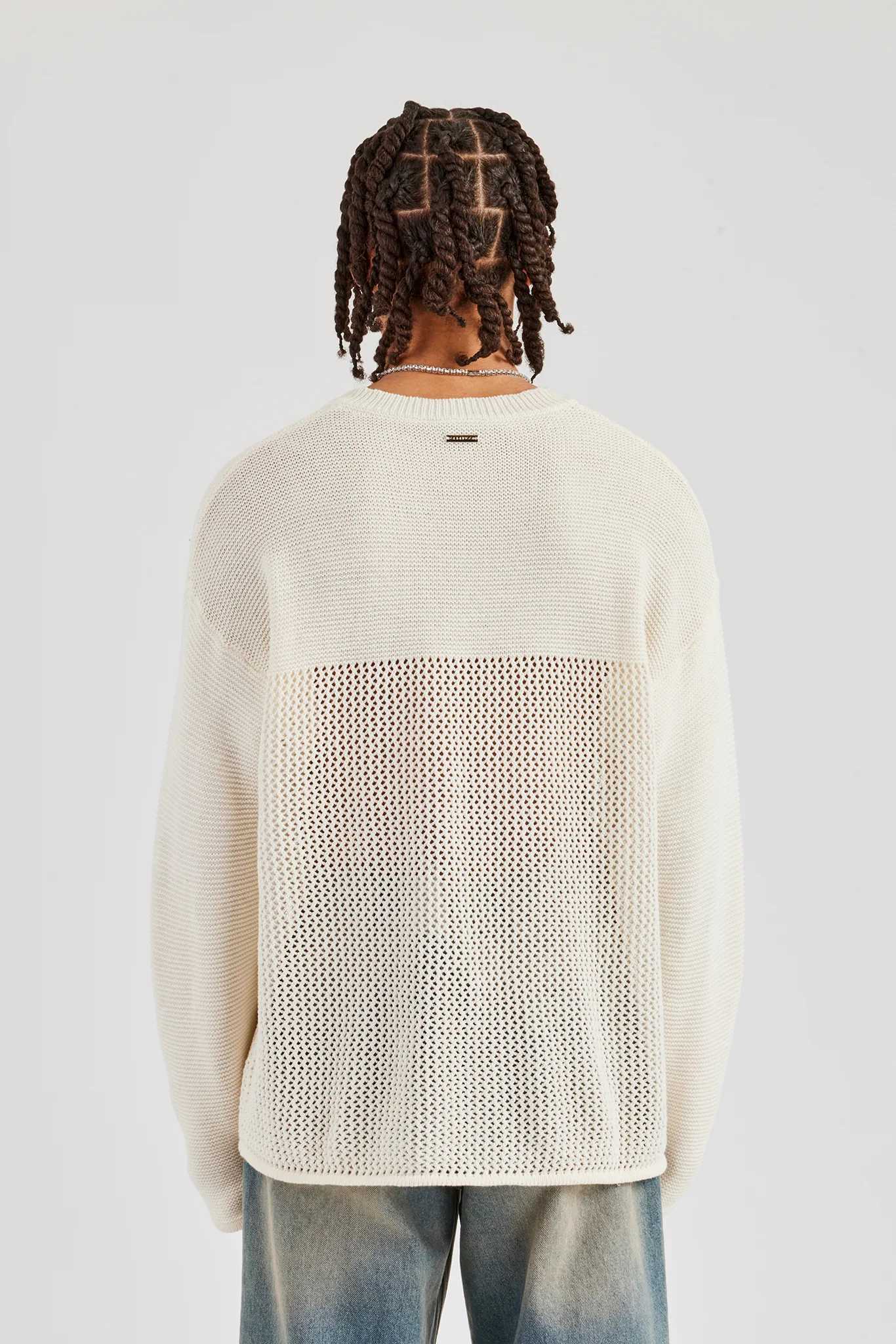 Long Sleeve 86 Knit Varsity - Ecru - Image 3