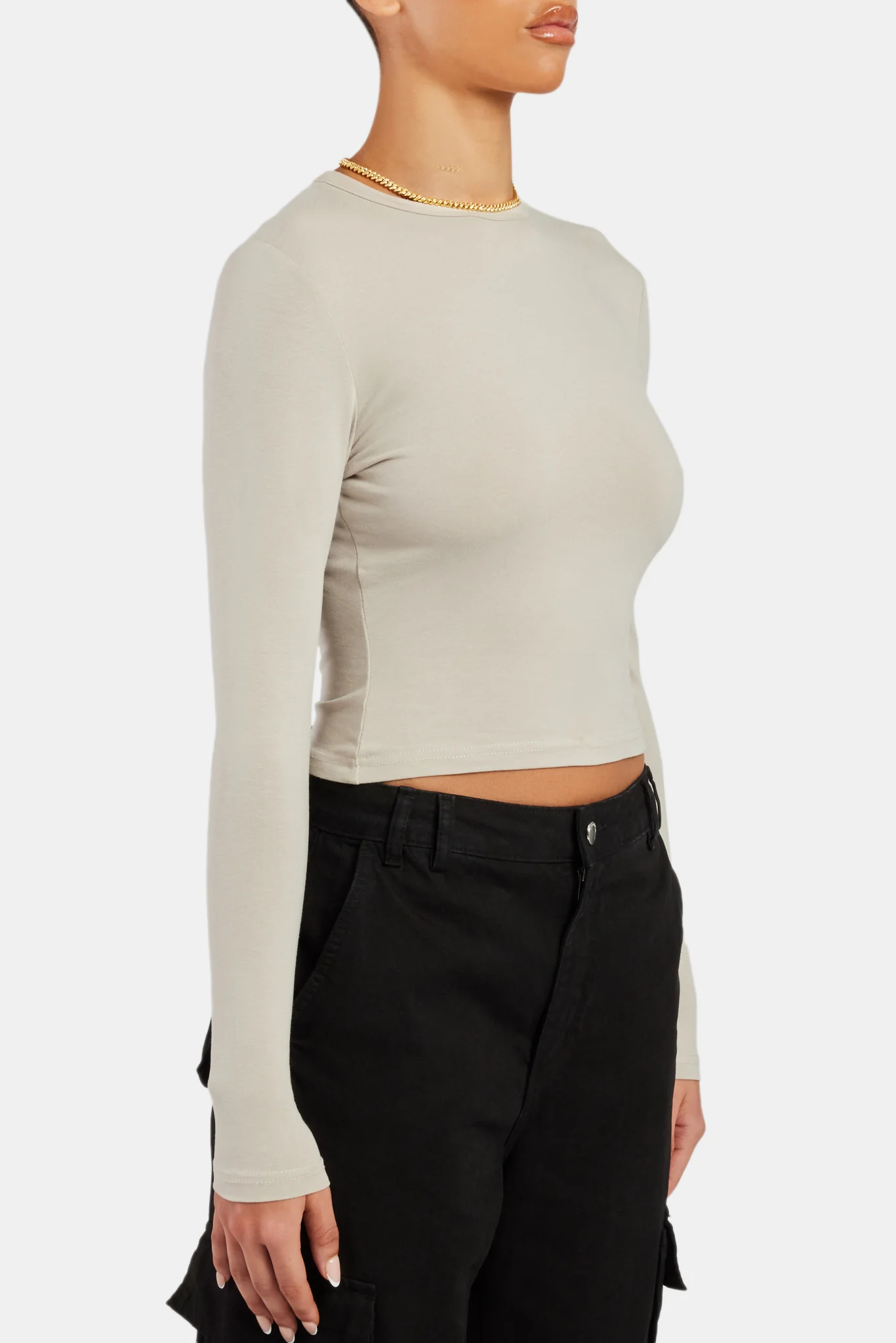 Long Sleeve Top - Stone - Image 4
