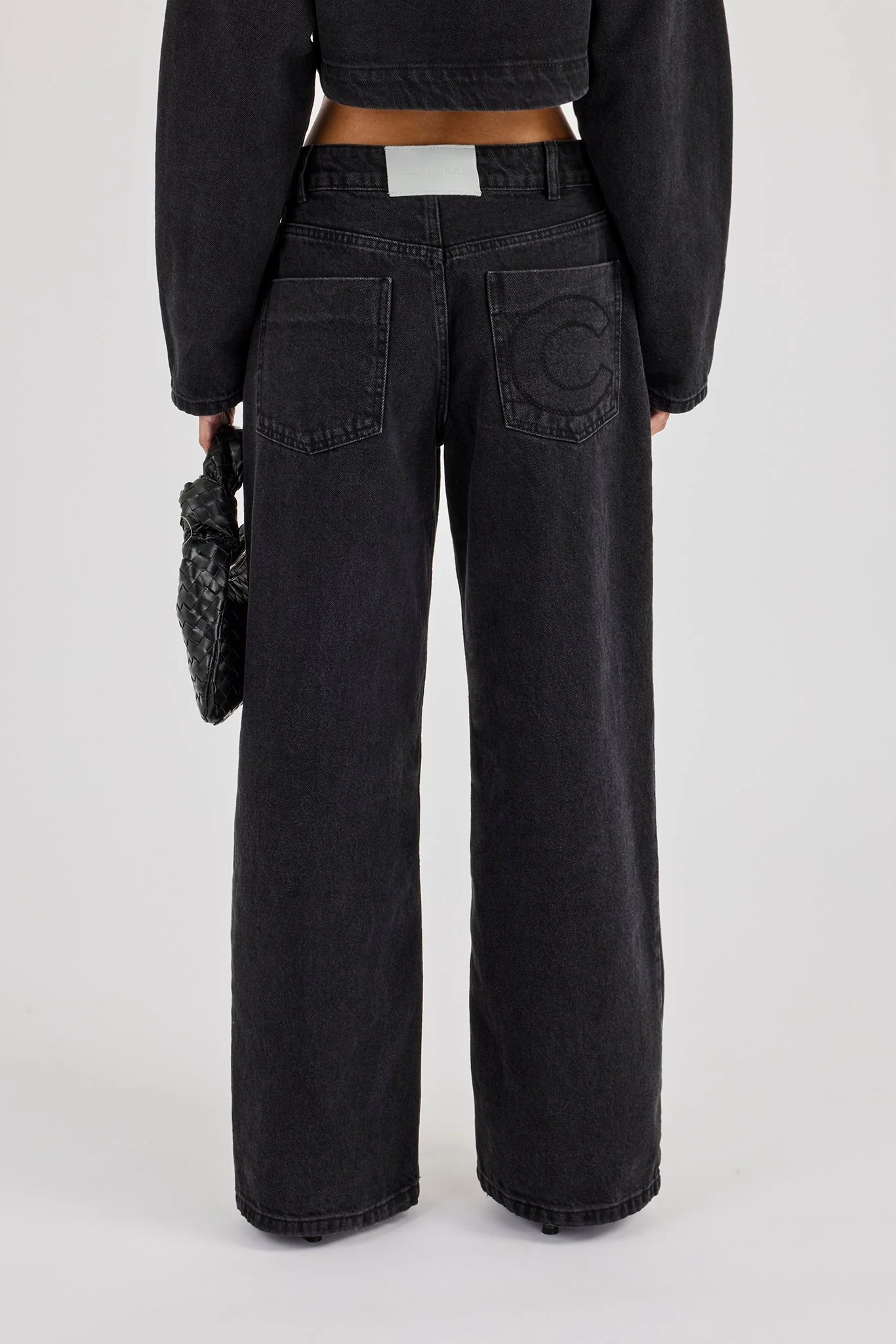 Low Rise Baggy Fit Jean - Washed Black - Image 3