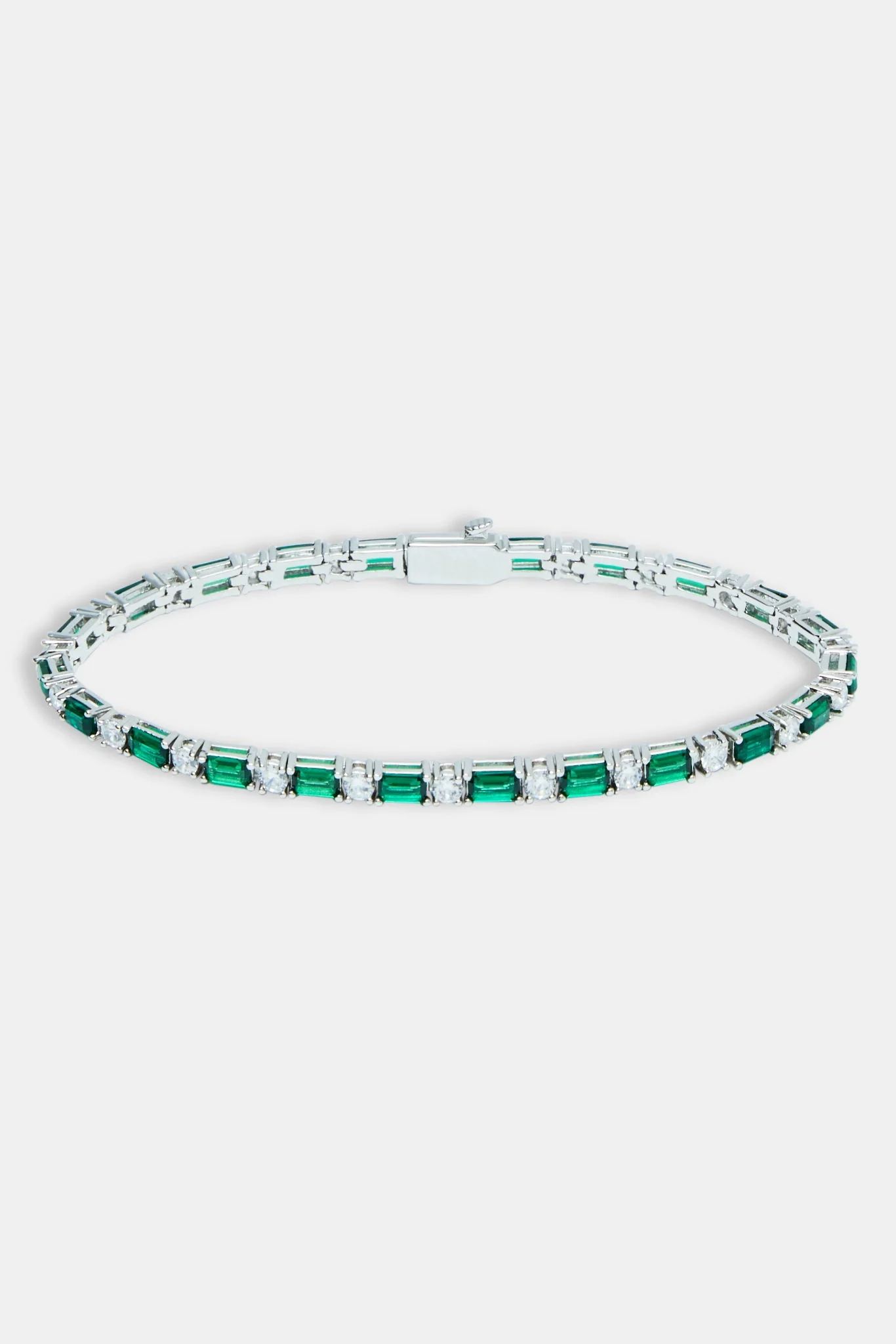 2mm Green And White Tennis Bracelet - Image 2