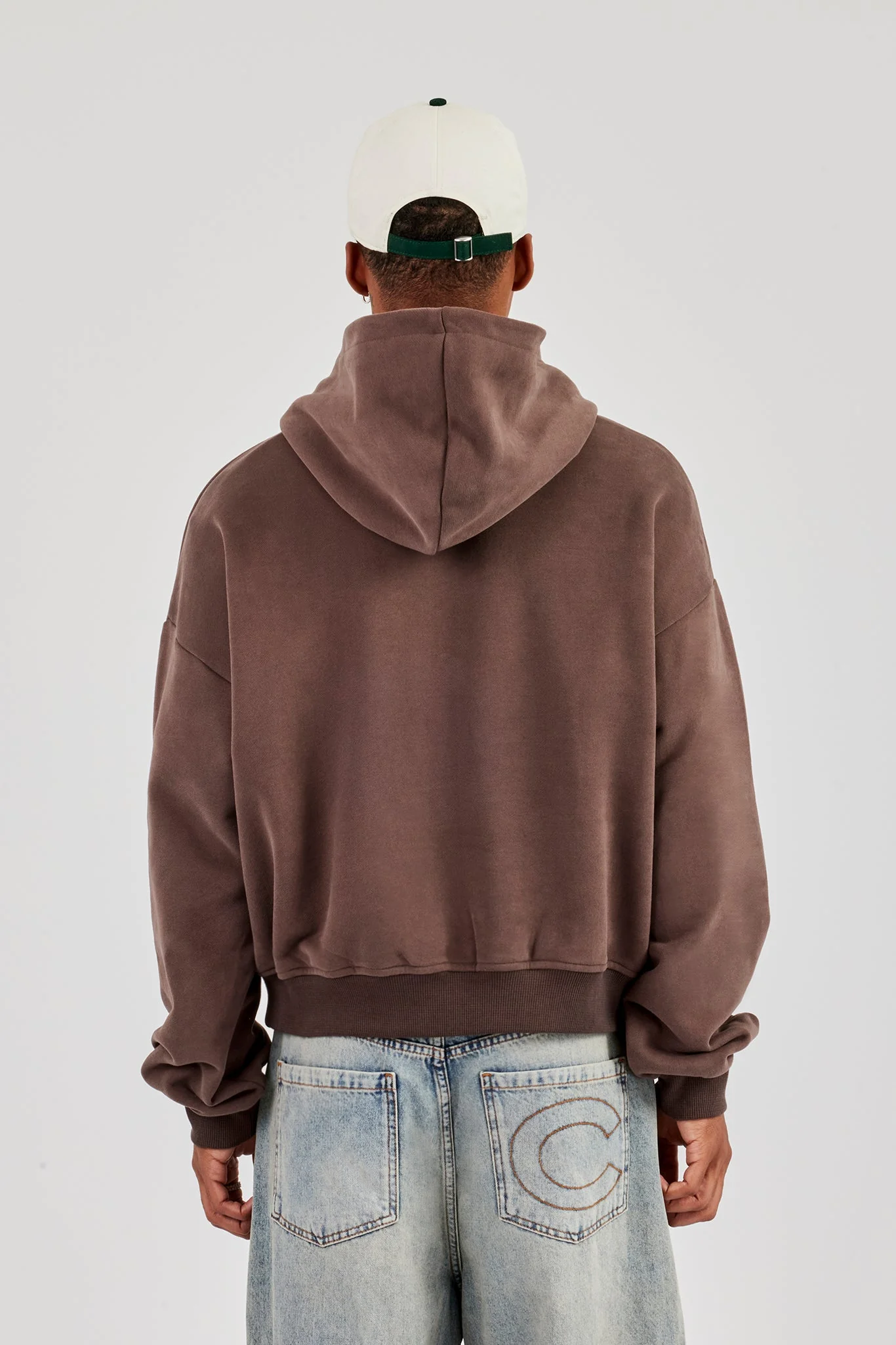 Mens Boxy Hoodie - Coffee - Image 4