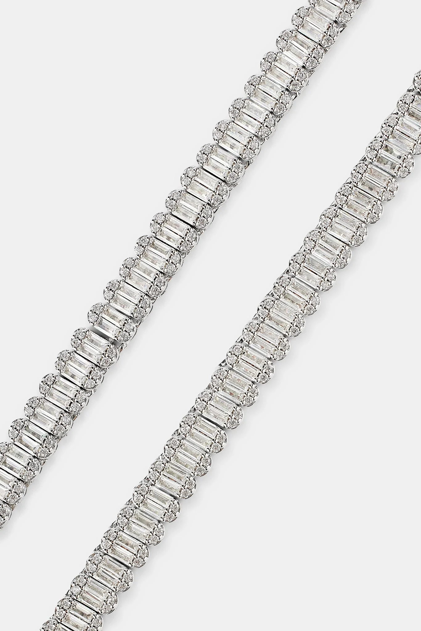 Iced Baguette Stone Tennis Chain - 6mm - Image 2