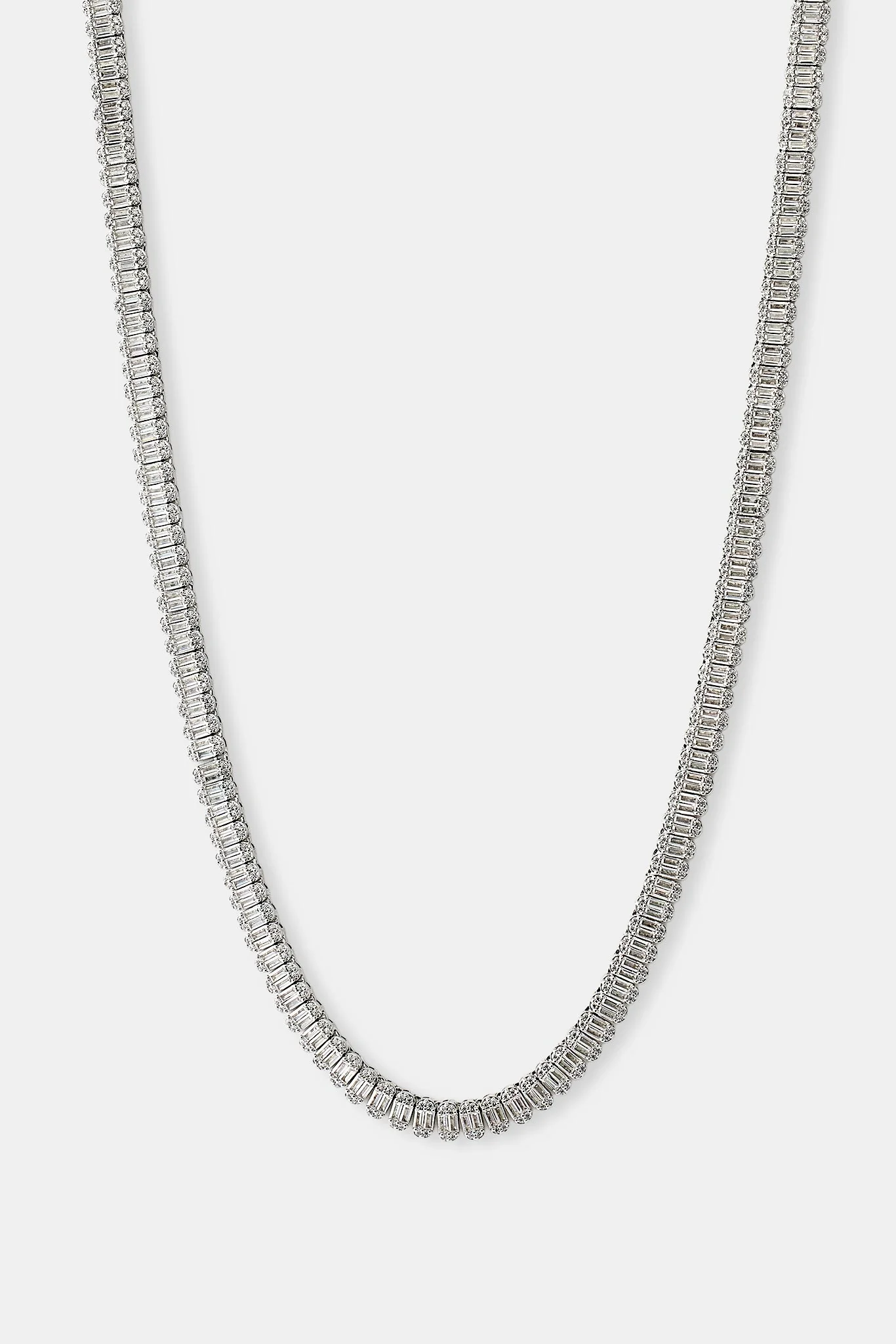Iced Baguette Stone Tennis Chain - 6mm - Image 4