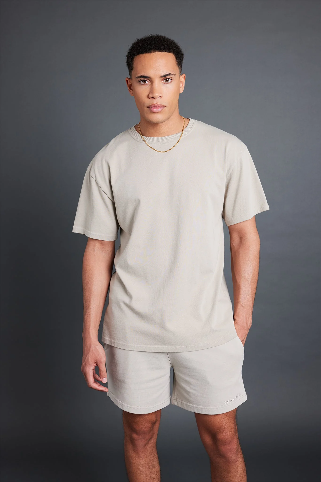 Oversized T-Shirt - Stone - Image 2