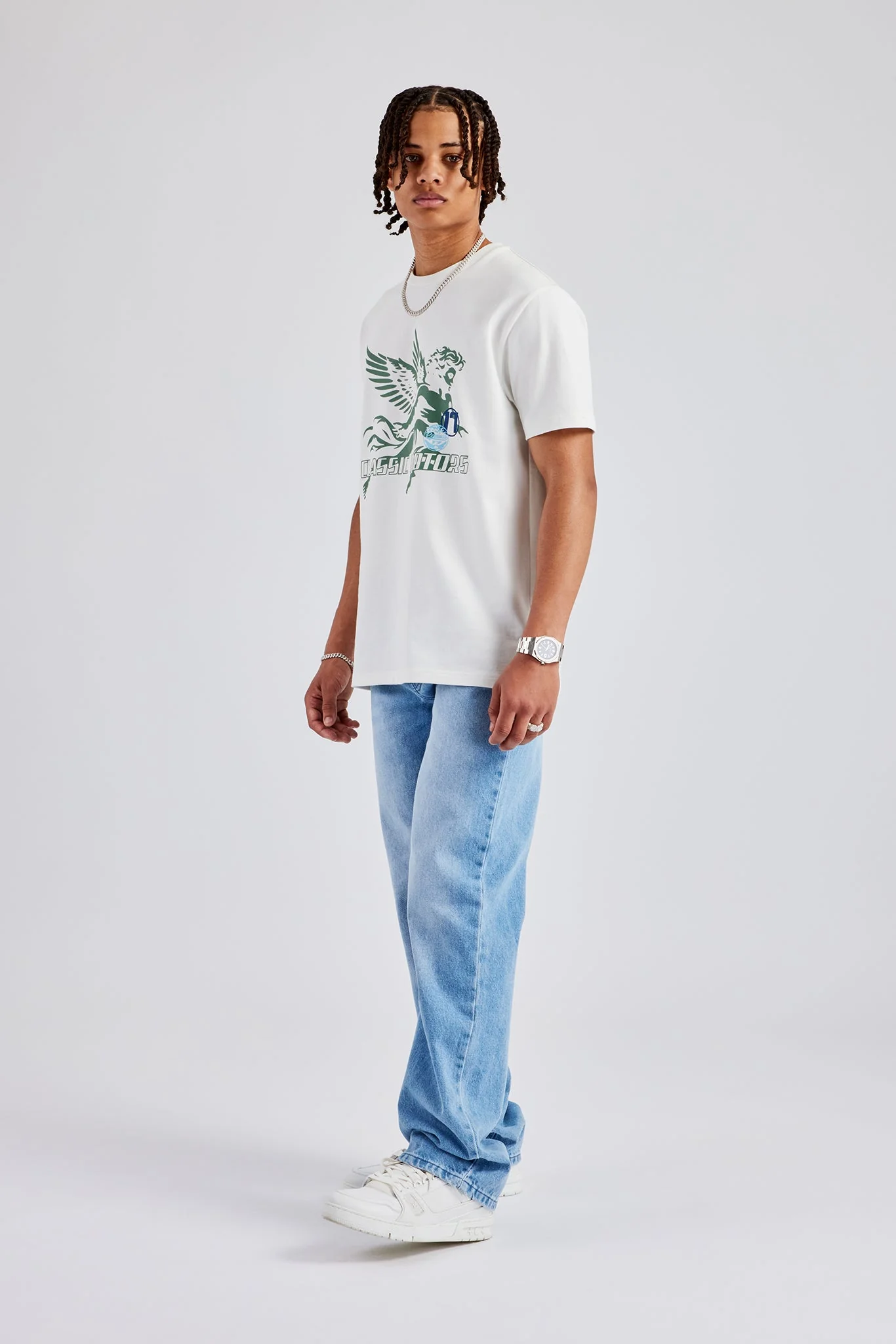 Mens Relaxed Fit Jeans - Vintage Blue - Image 2