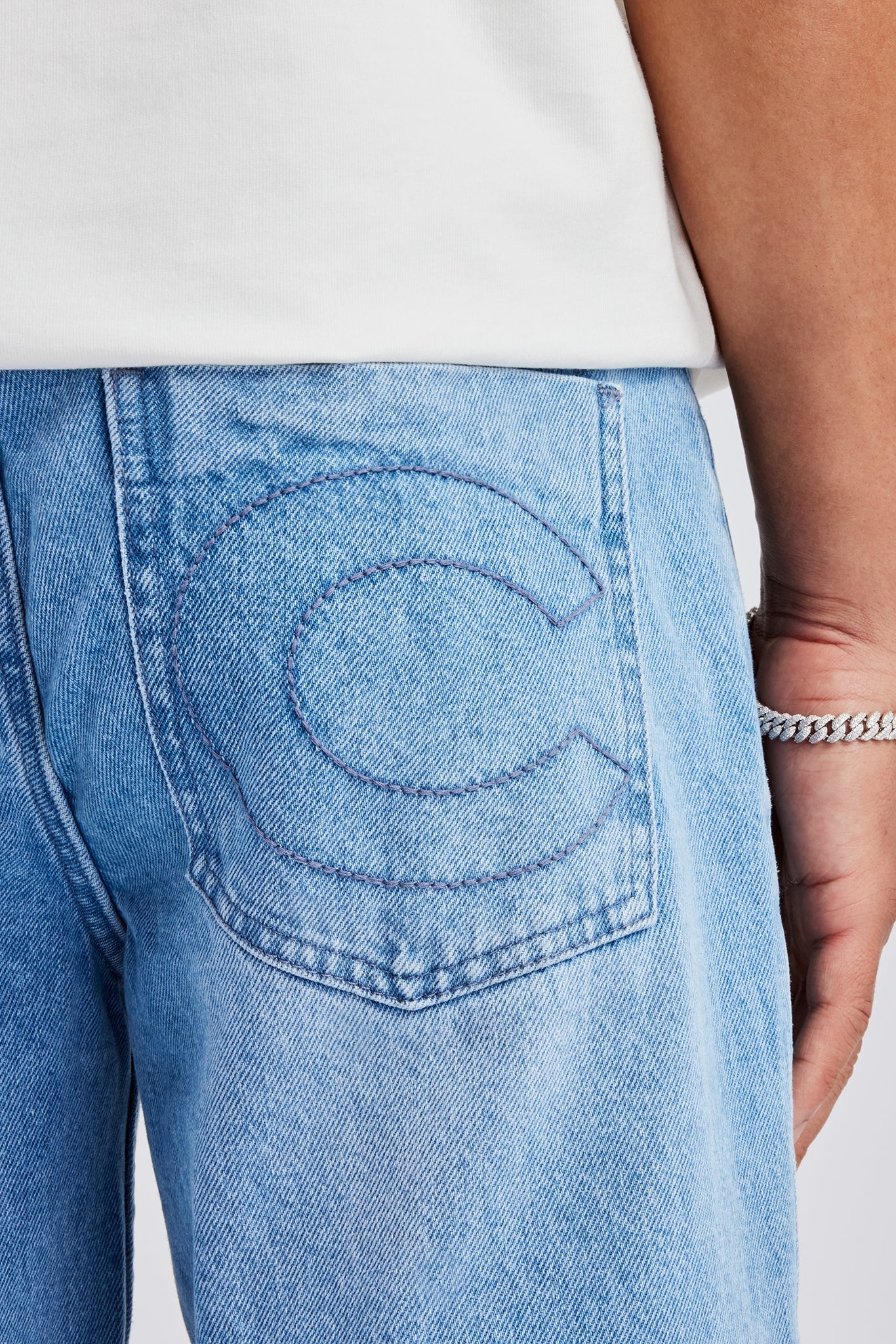 Mens Relaxed Fit Jeans - Vintage Blue - Image 3