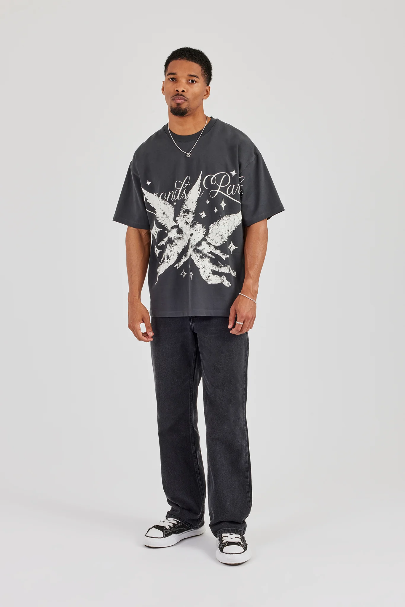 Mens Relaxed Fit Jeans - Washed Black - Image 4