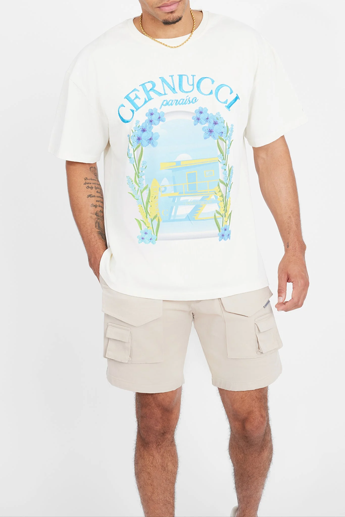 Miami Beach Graphic T-Shirt - Ecru - Image 4