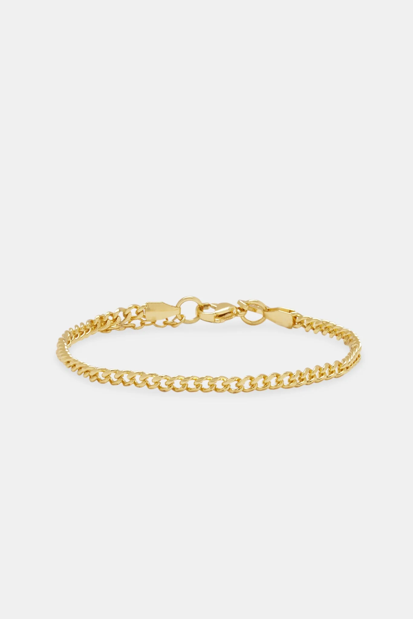 Micro Cuban Bracelet - 3mm - Gold - Image 2