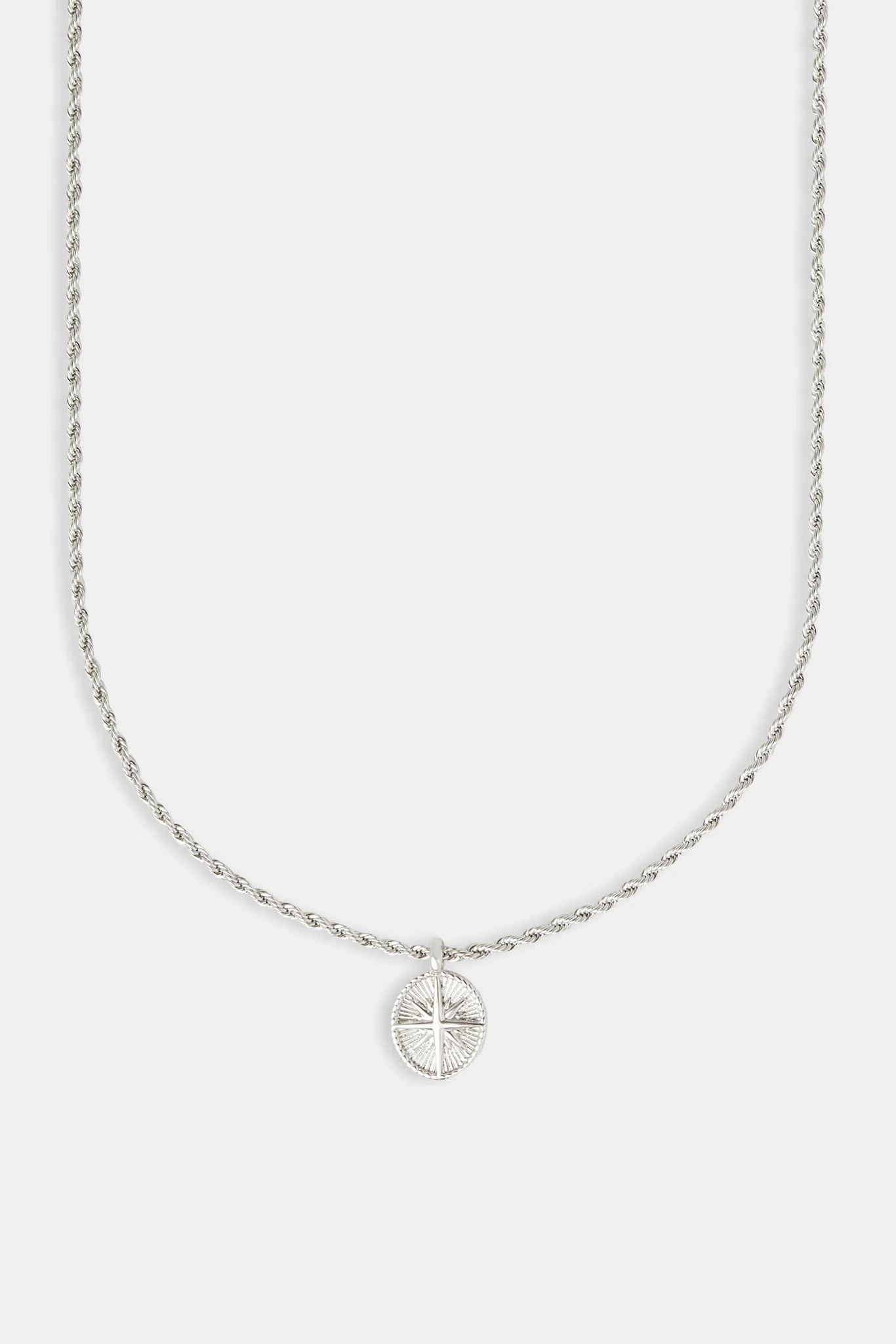 Micro Polished Starburst Rope Necklace - 15mm - Image 2