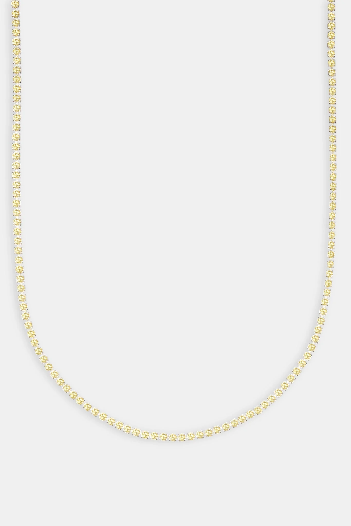 Micro Tennis Chain Lemon - White 2.5mm - Image 2