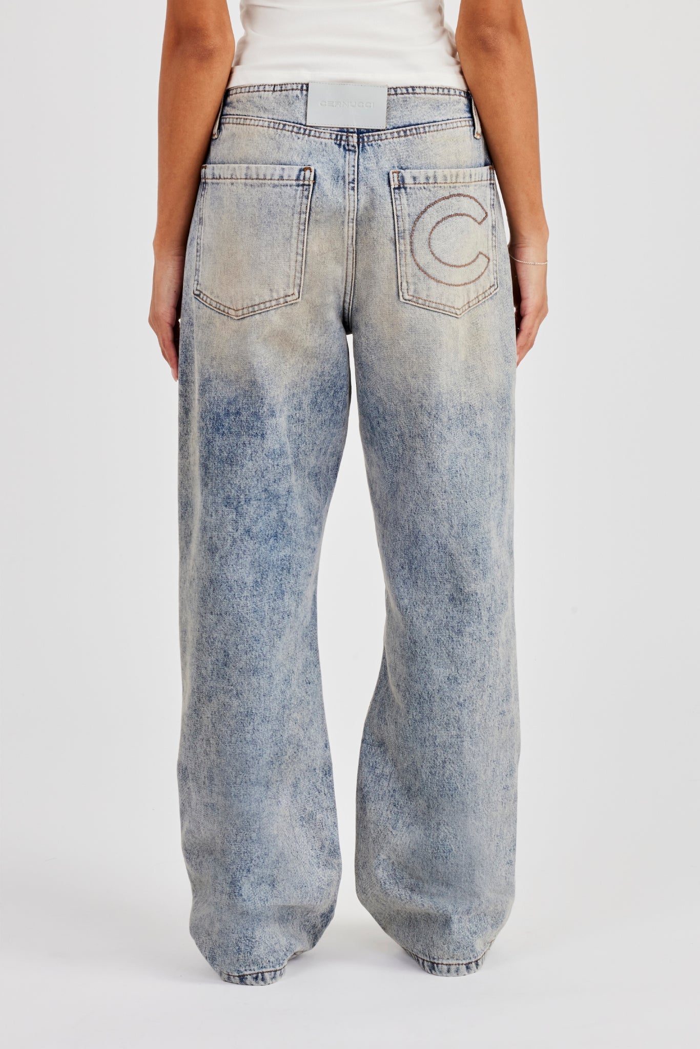 Mid Rise Relaxed Low Waistbandless Jean - Antique Wash - Image 3
