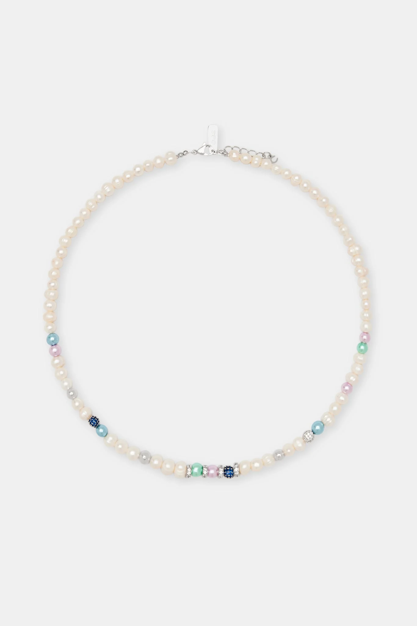 Mixed Colour Bead & Ice Freshwater Pearl Necklace - Image 4