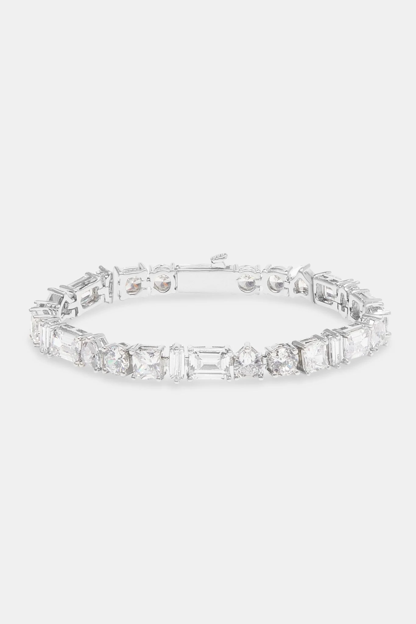 Mixed Shape Tennis Bracelet - White - Image 2
