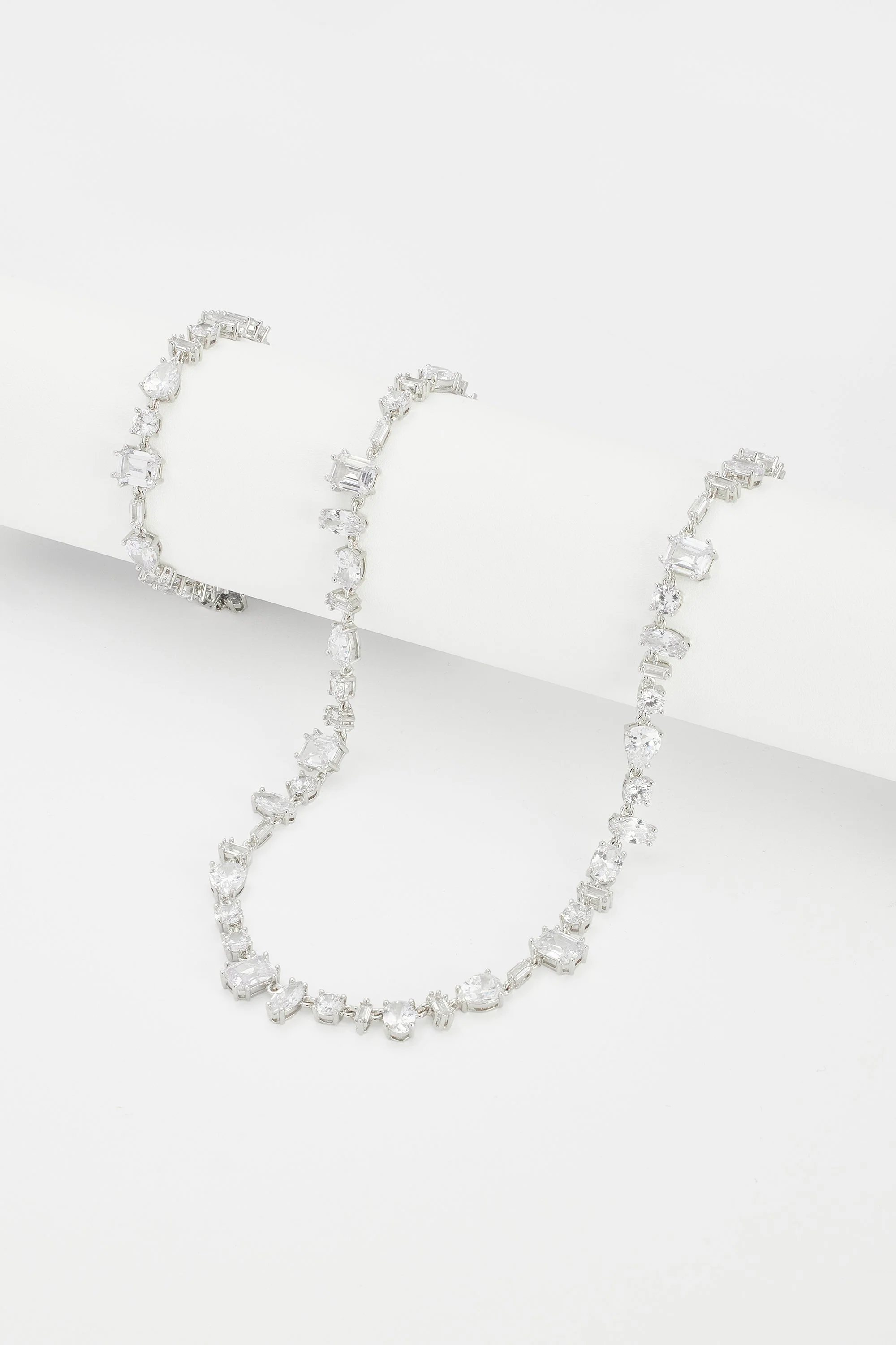 Mixed Shape Tennis Chain + Bracelet Bundle