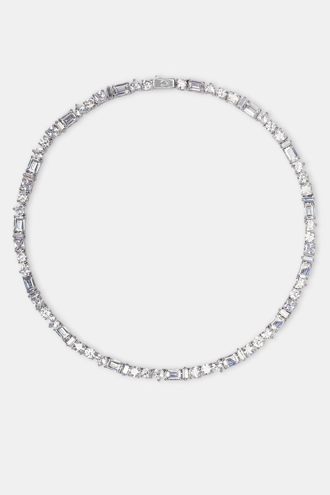 Mixed Shape Tennis Chain - White - Image 3