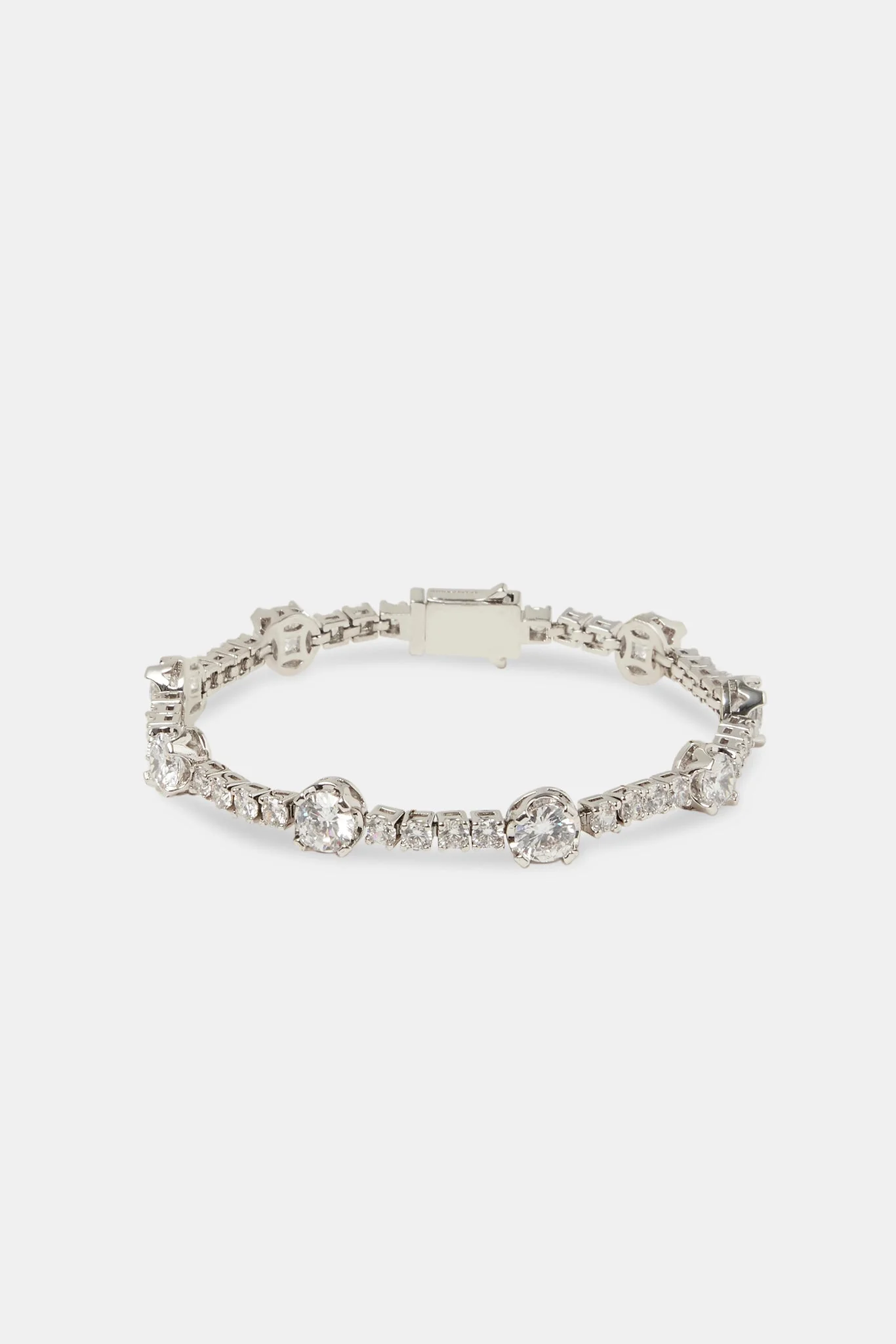 Mixed Size Round Tennis Bracelet - 3mm - Image 2