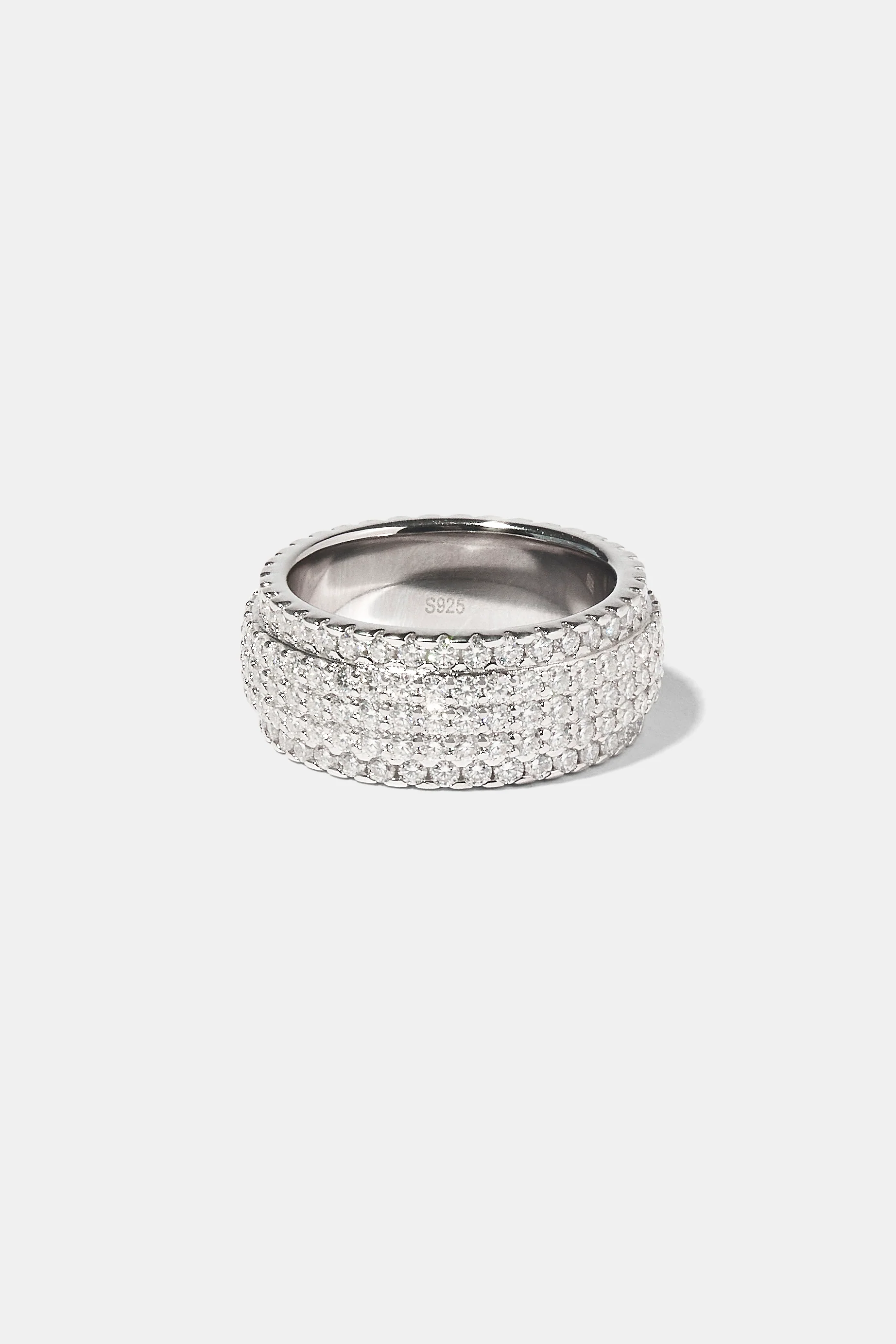 Moissanite 5 Row Ring - 10mm