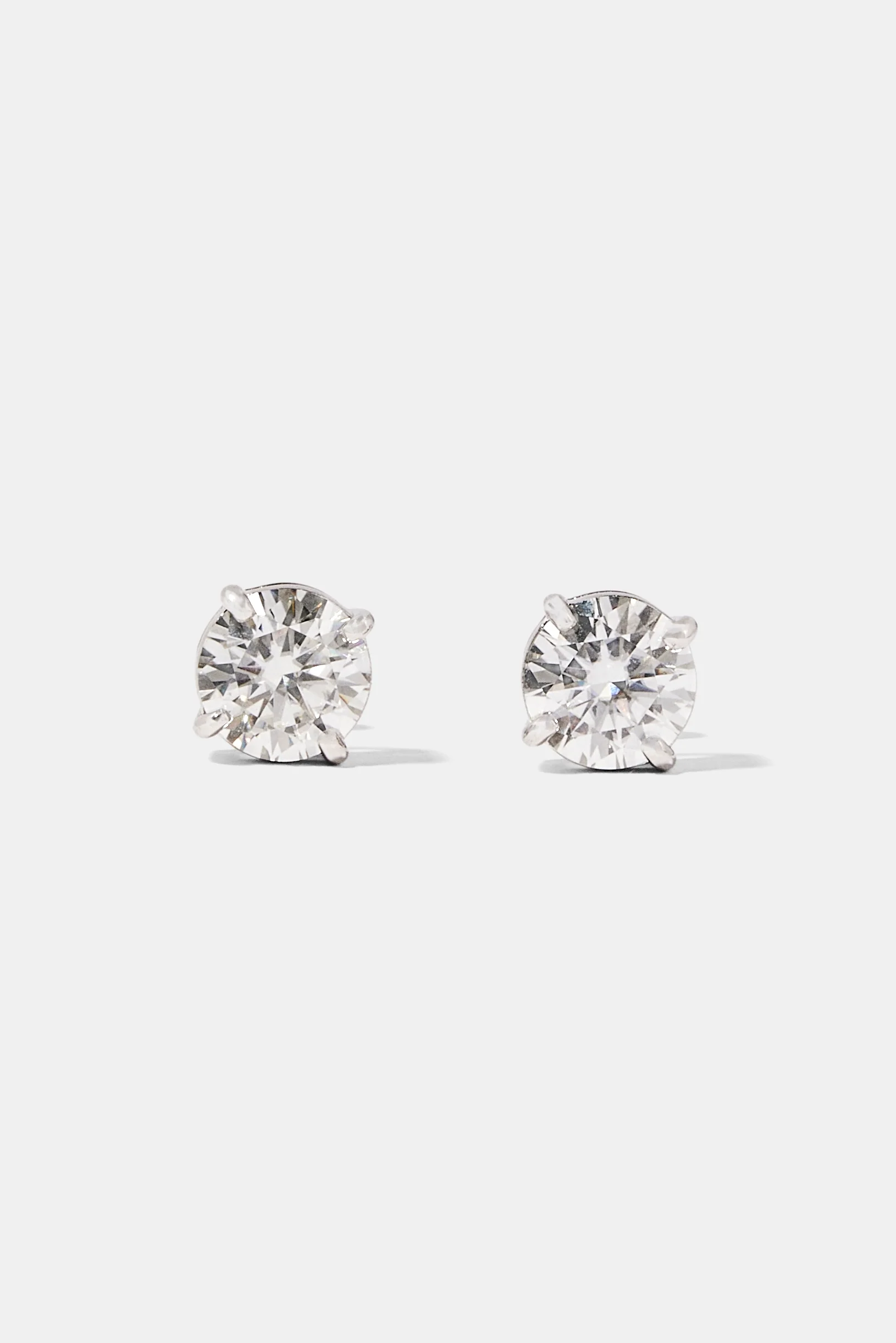 Moissanite Stud Earrings - 8mm - Image 3
