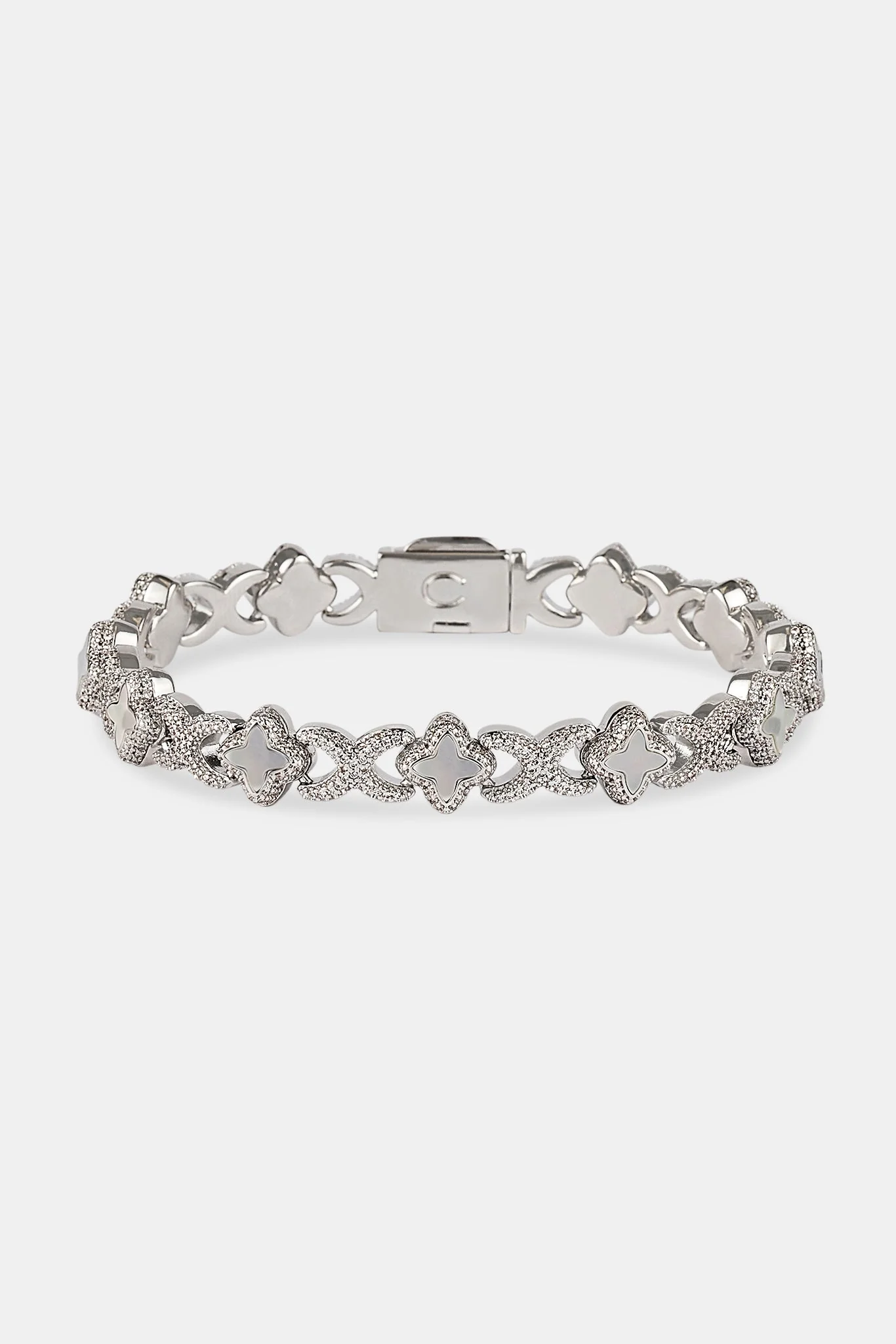 Mother of Pearl Baguette Motif Bracelet - 10mm - Image 2