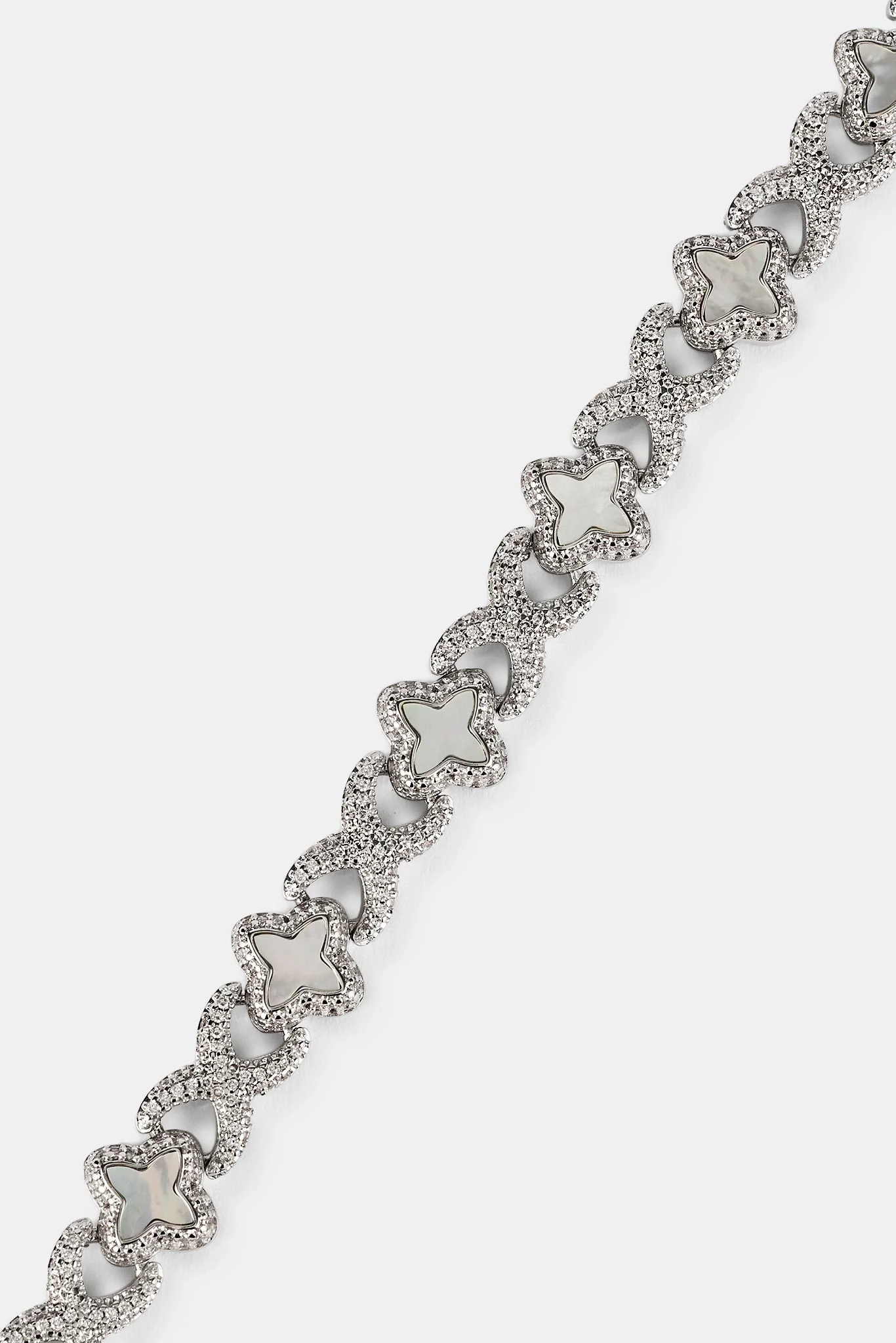 Mother of Pearl Baguette Motif Bracelet - 10mm - Image 3