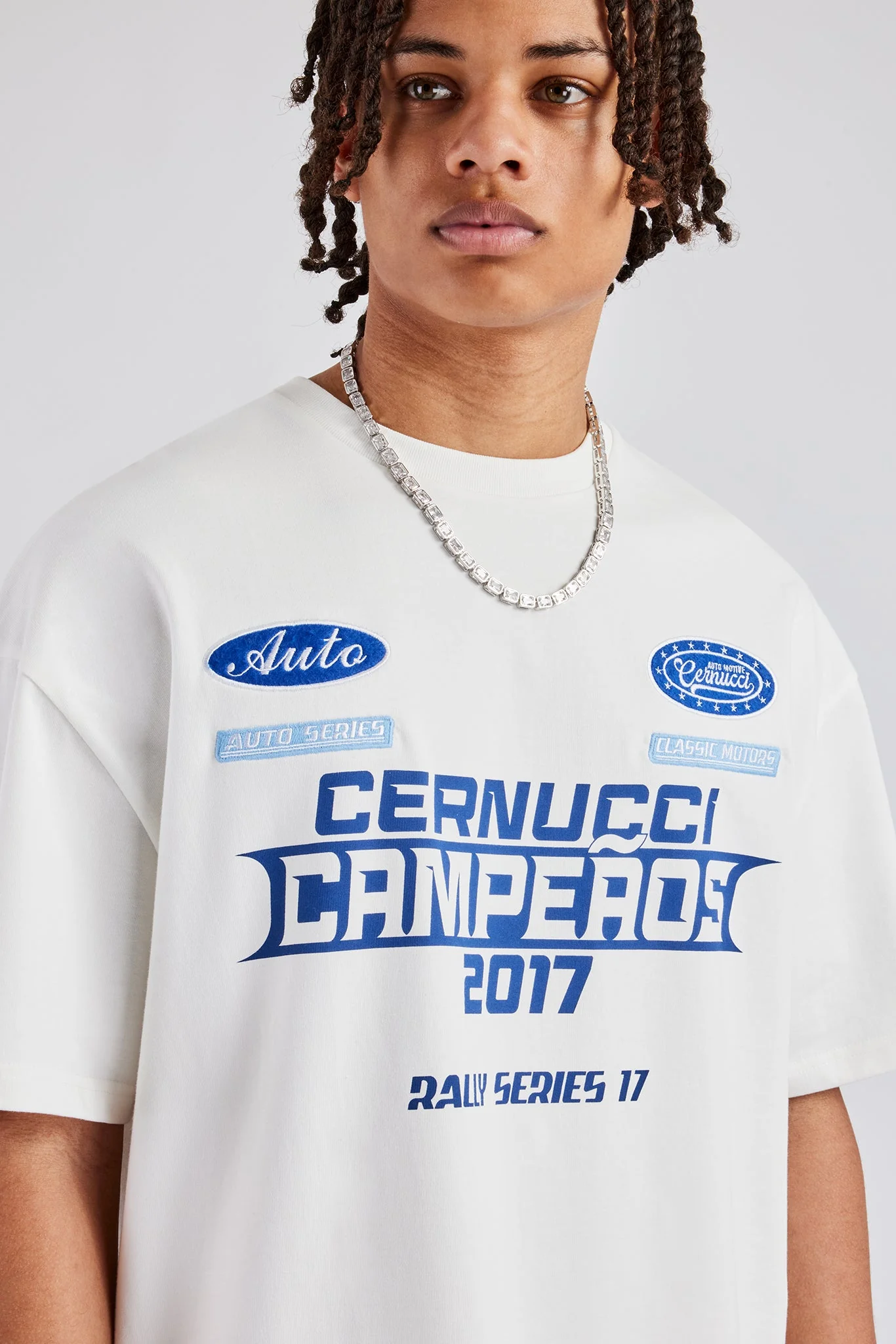 Moto Champions Oversized T-Shirt - Off White - Image 4