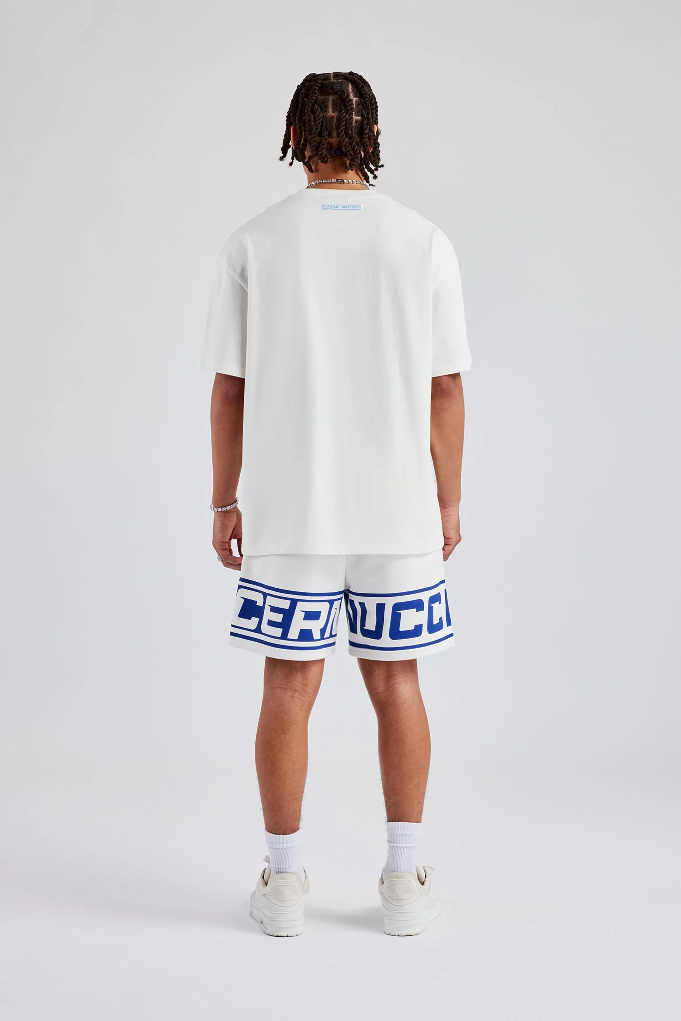 Moto Champions Oversized T-Shirt & Short Set - Off White - Image 3