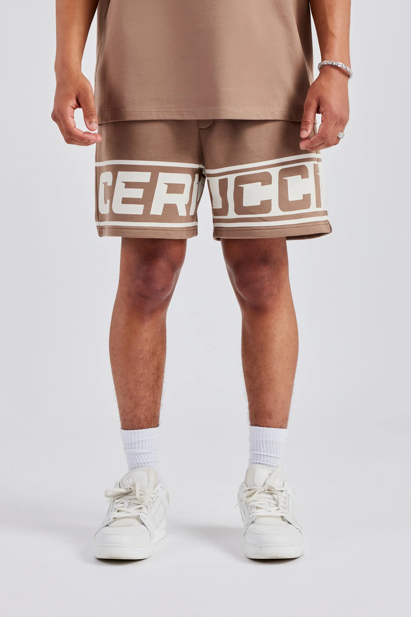 Moto Jersey Shorts - Washed Brown - Image 2