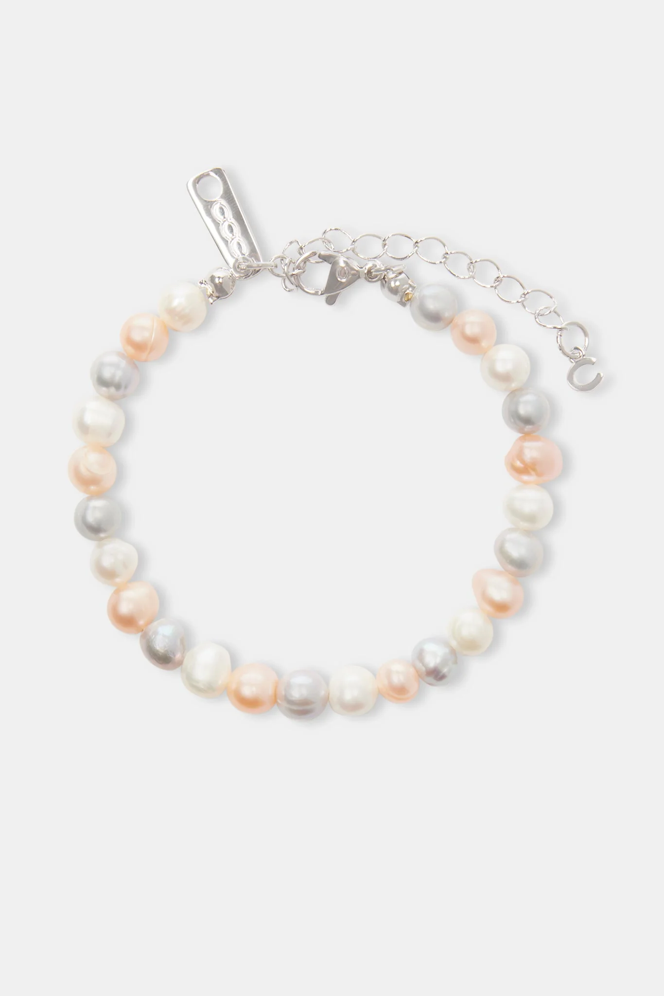 Multi Colour Freshwater Pearl Bracelet - White - Image 2