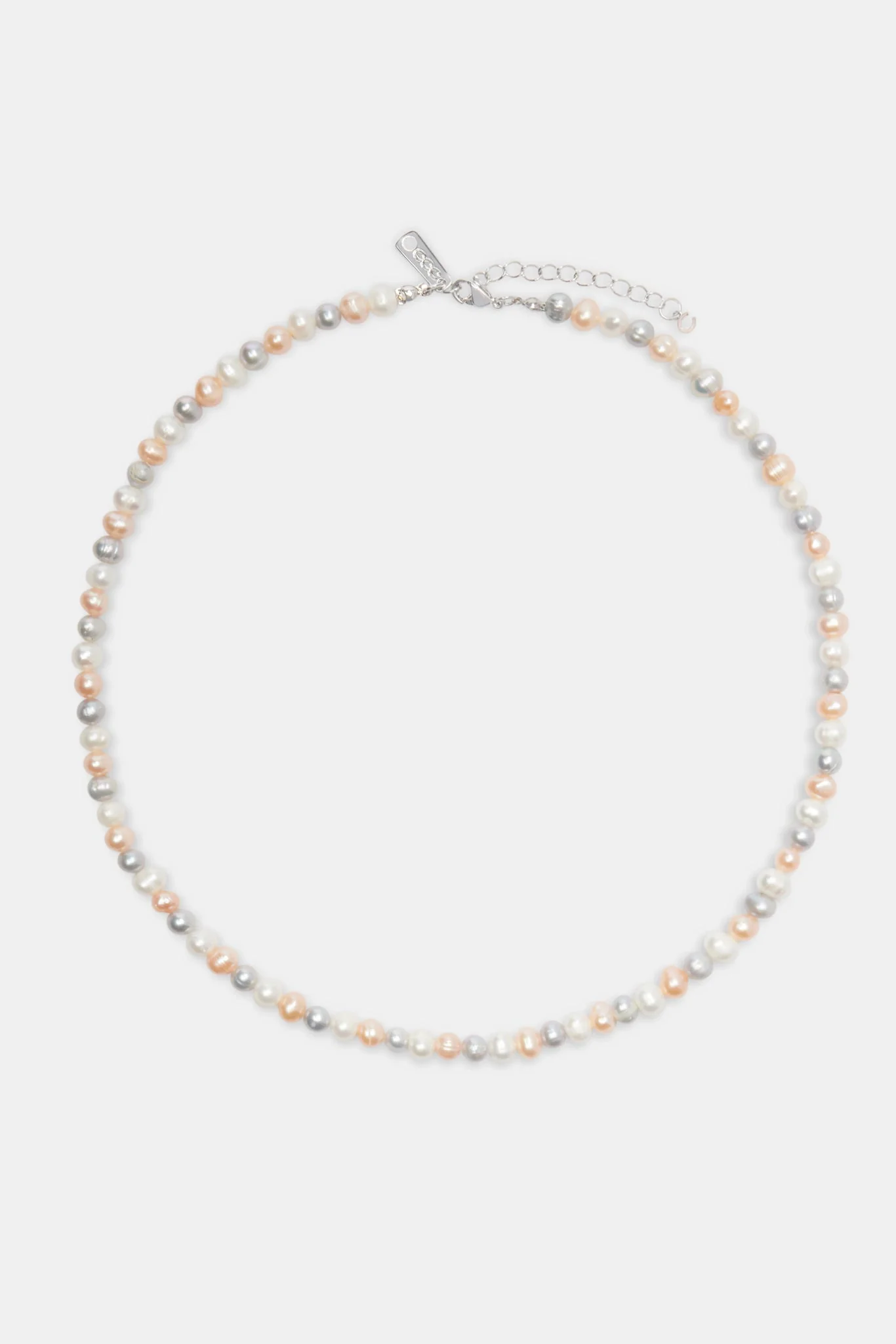 Multi Colour Freshwater Pearl Necklace - White - 6mm - Image 3