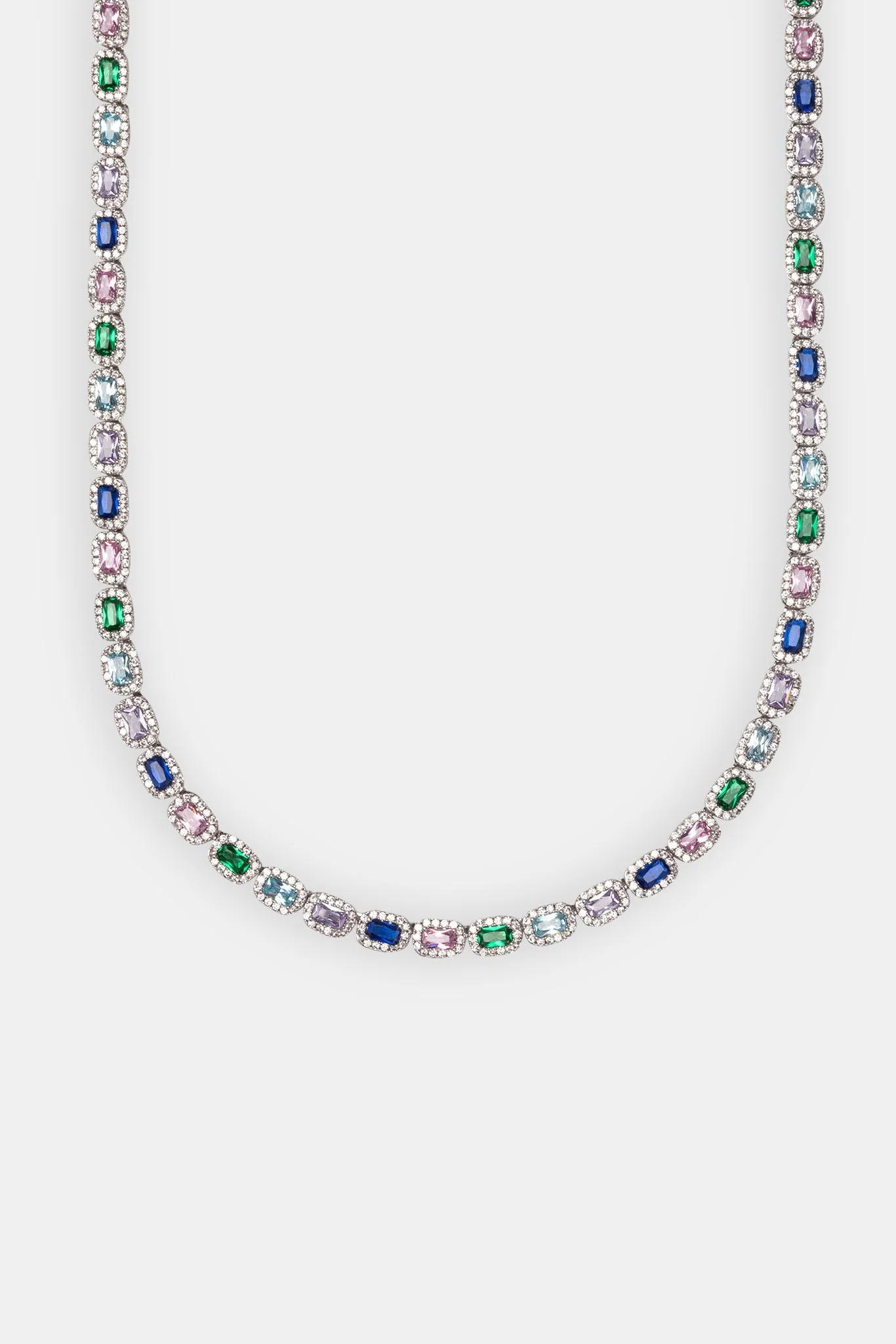 Multi Colour Iced Bezel Chain - 6mm - Image 2